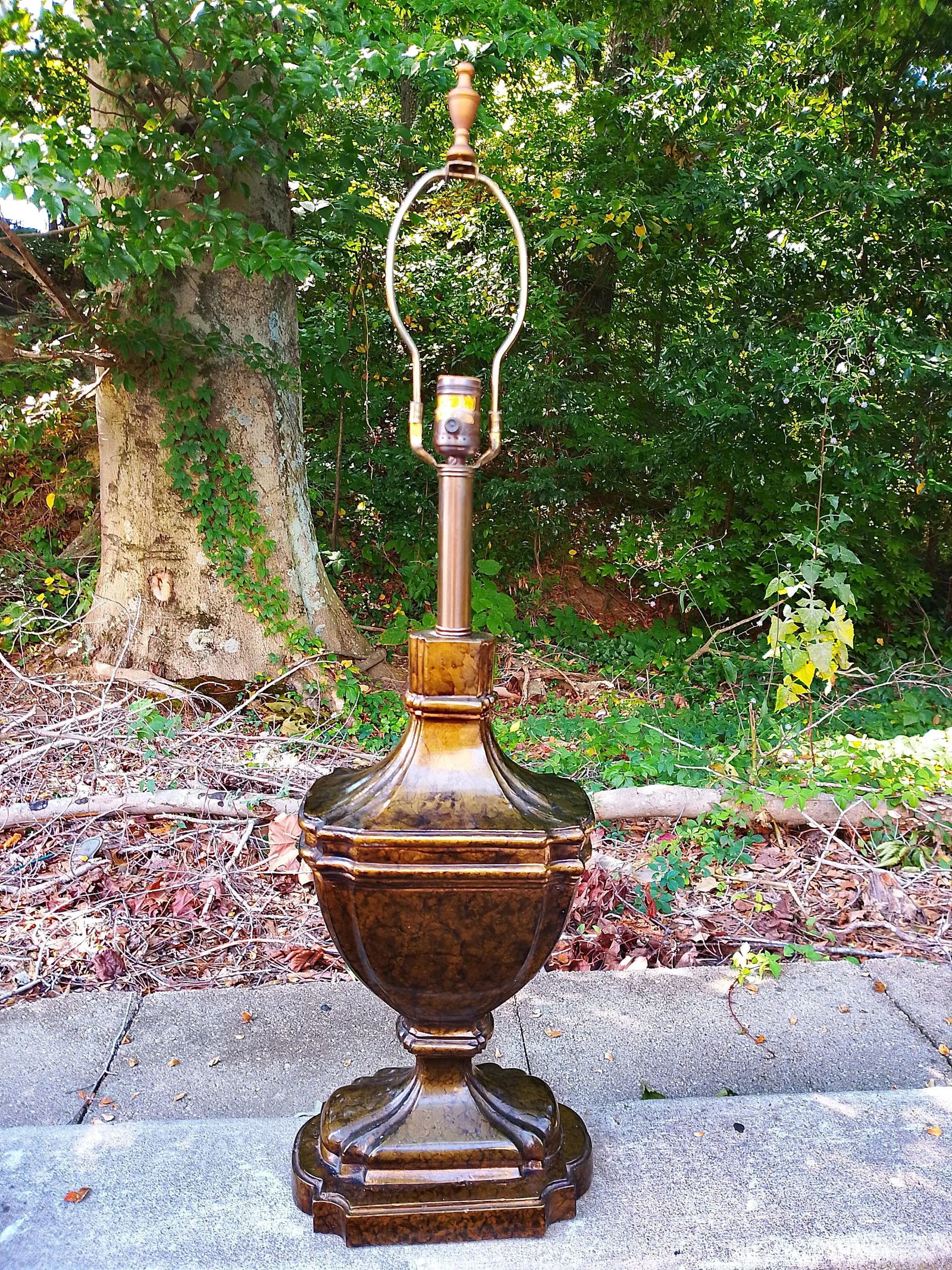 Marbro Lamp Company Faux Tortoise Finish Urn Lamp - 7