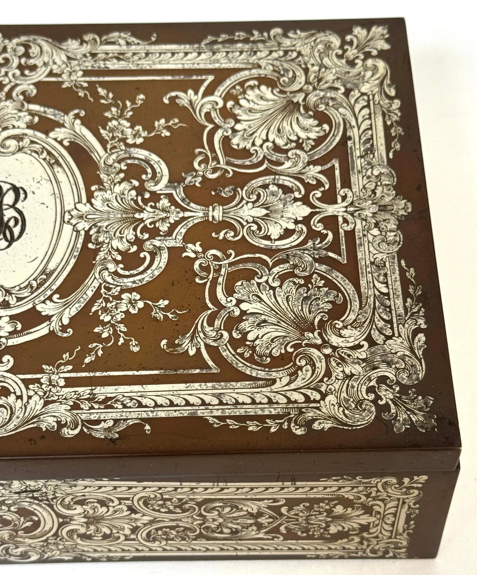 Rococo Revival Style Mixed Metal Copper & Silver Humidor, Atrib. Gorham, 1870 - 6