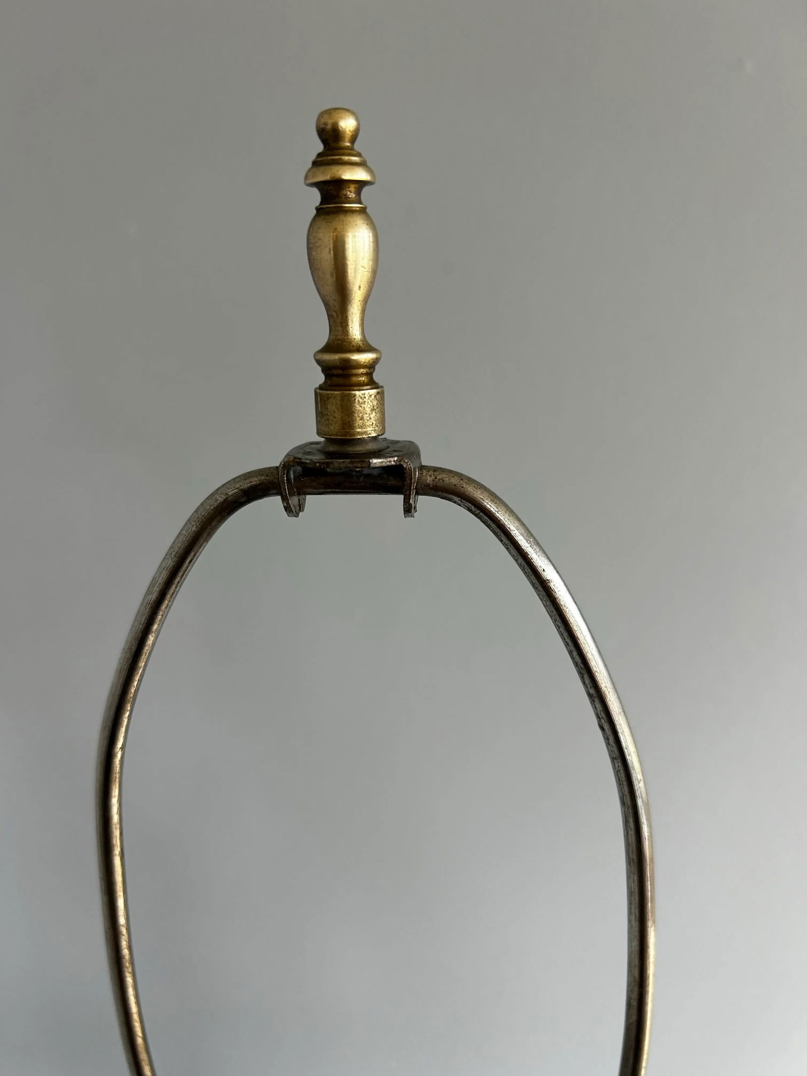 1960s Large Mid-Century Modern Drip Glaze Ceramic Table Lamp Green & Blue, Brass Base - 8