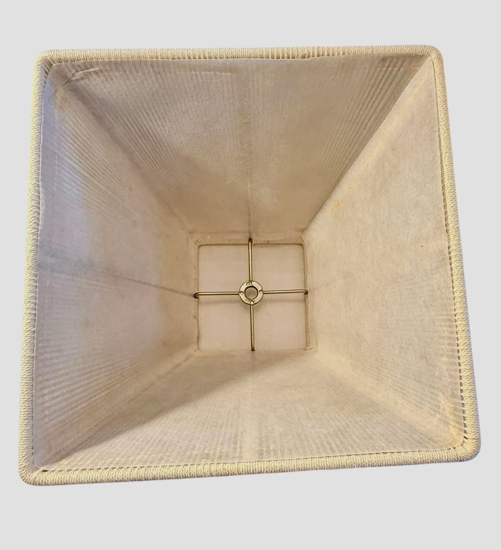 Vintage Chinoiserie 17 1/2" Table Lamp With Famille Rose Handpainted Porcelain Design on Brushed B - 9