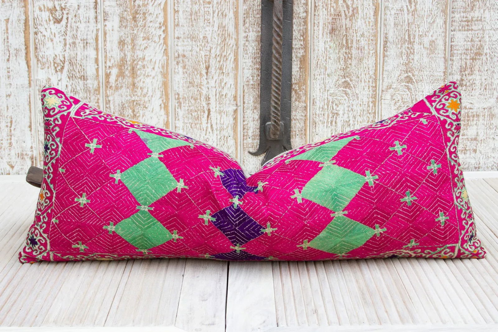 Antique Zena Sindh Silk Pillow - 6