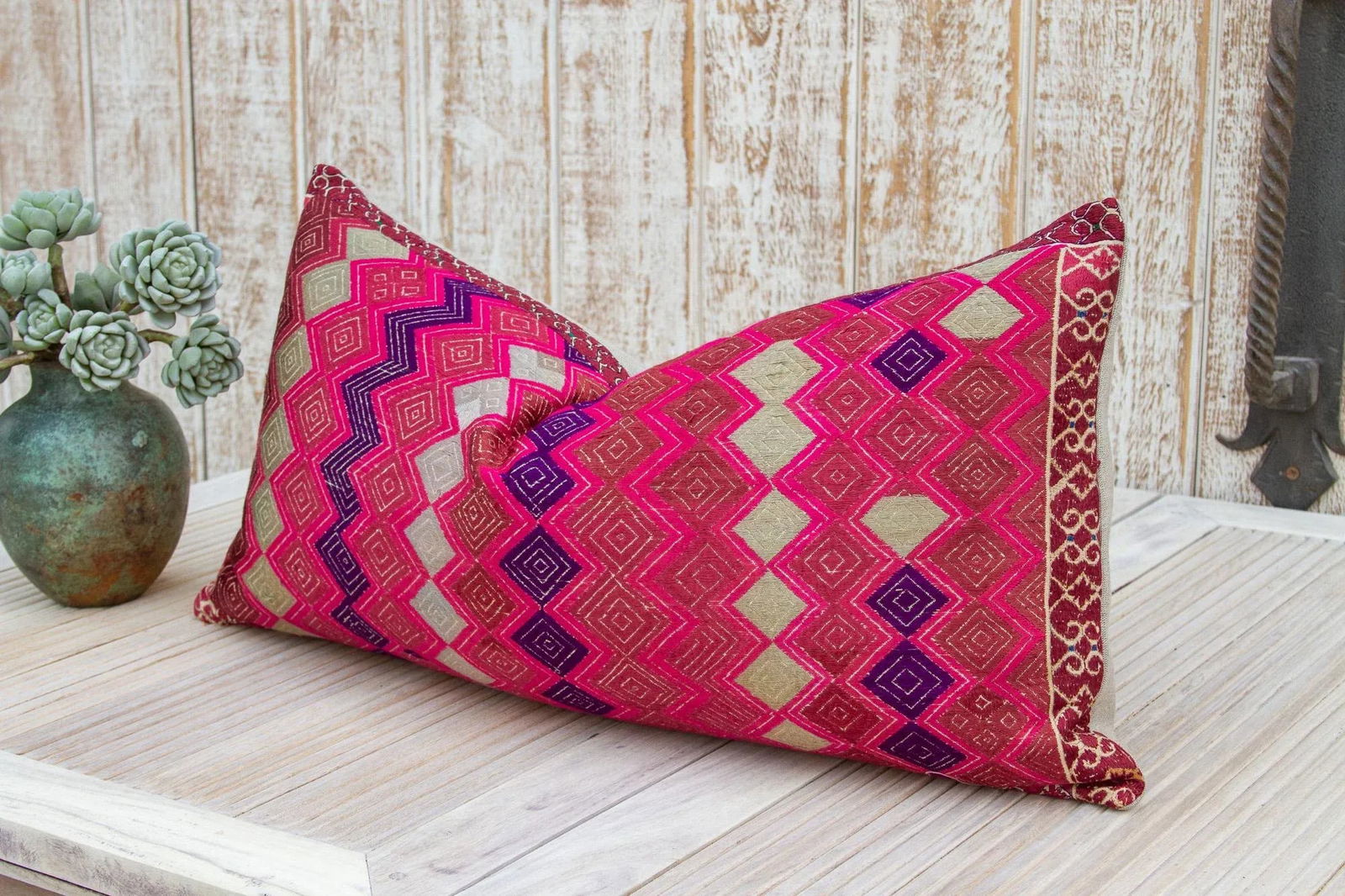 Antique Barlin Sindh Silk Pillow - 3