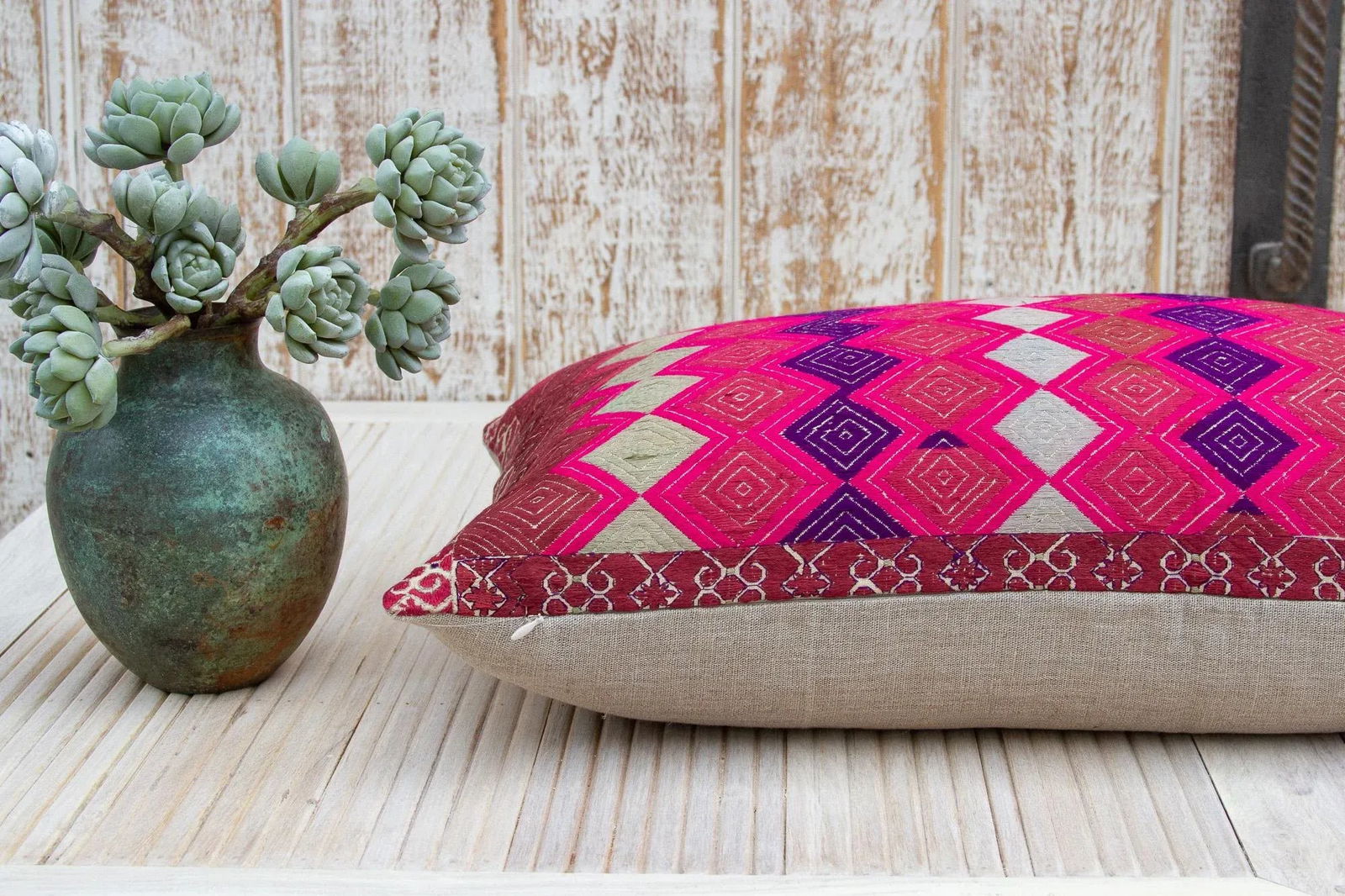 Antique Barlin Sindh Silk Pillow - 6