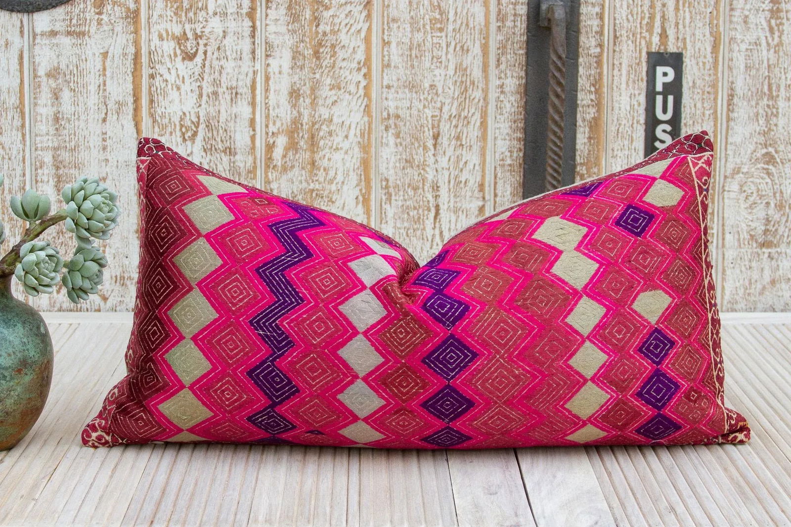 Antique Barlin Sindh Silk Pillow - 8