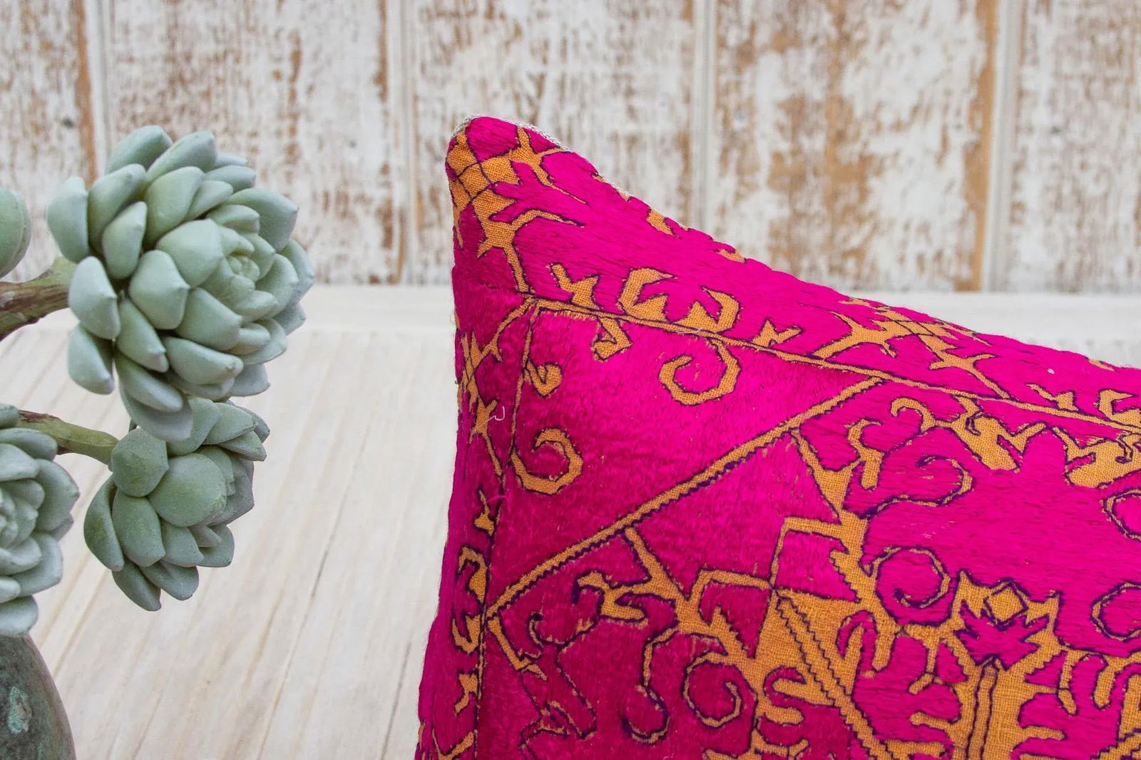 Antique Nadeer Sindh Silk Pillow - 4