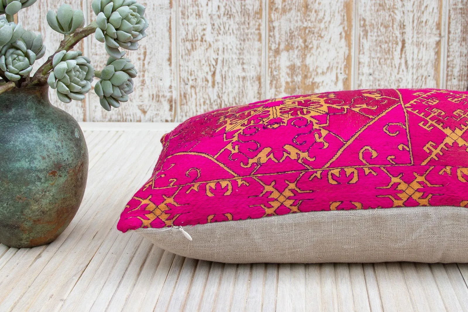 Antique Nadeer Sindh Silk Pillow - 5