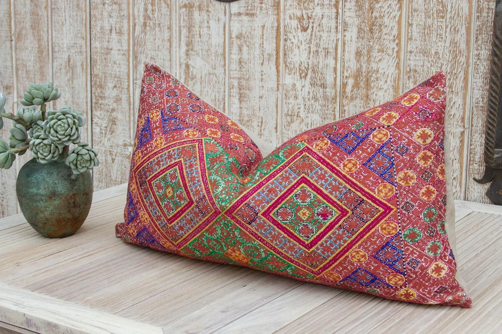Antique Aasha Sindh Silk Pillow - 3