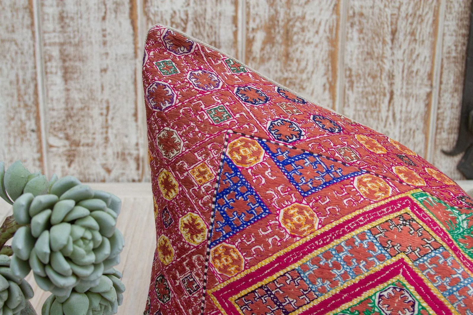 Antique Aasha Sindh Silk Pillow - 4