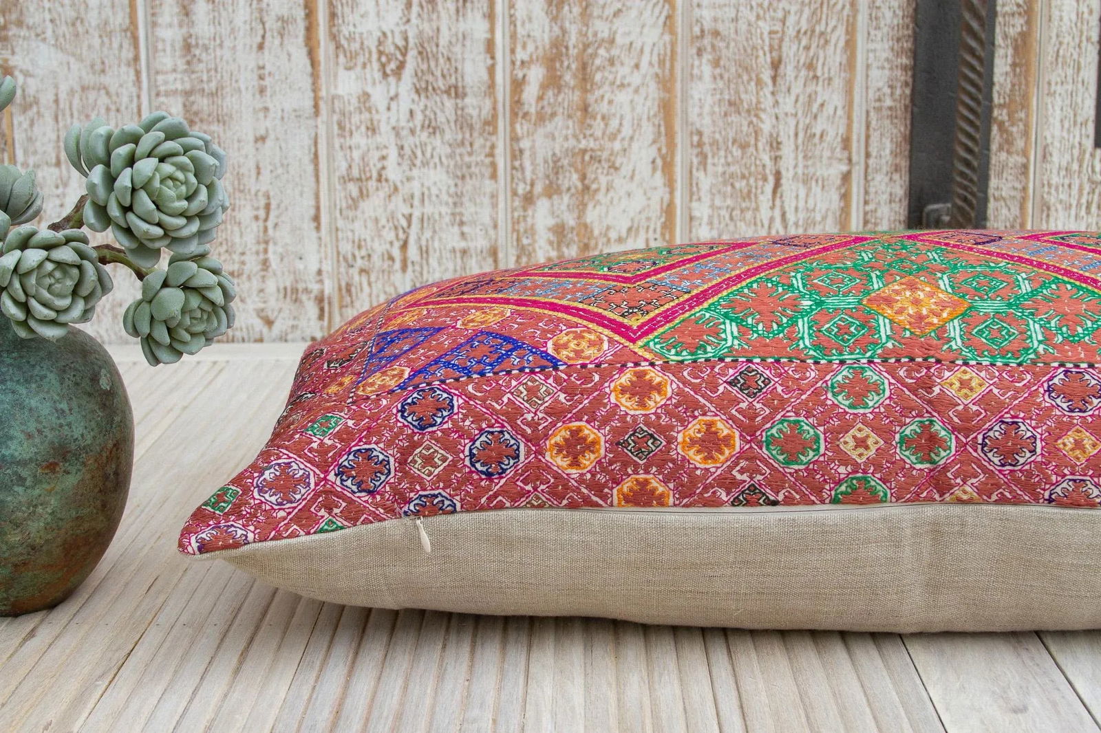 Antique Aasha Sindh Silk Pillow - 5