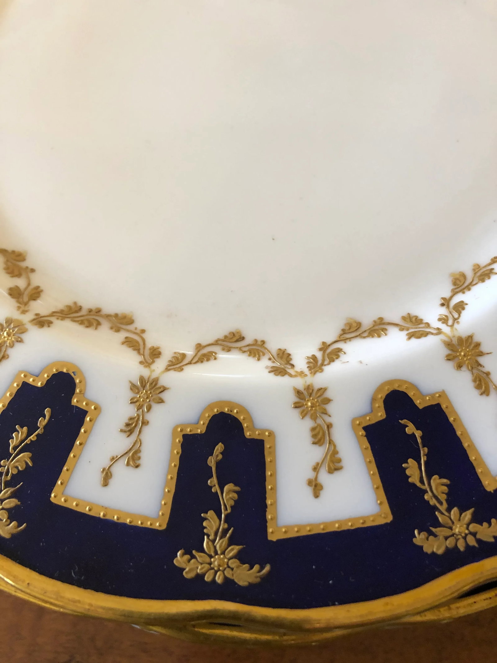 Antique Ovington Brothers English Porcelain Dinner Plates -Set of 12 - 4