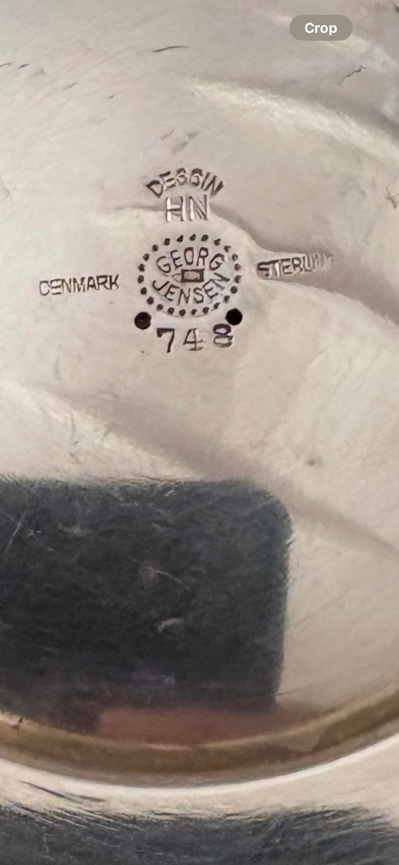 Vintage 1940s Georg Jensen 748 Sterling Silver Art Deco Candlesticks - 6