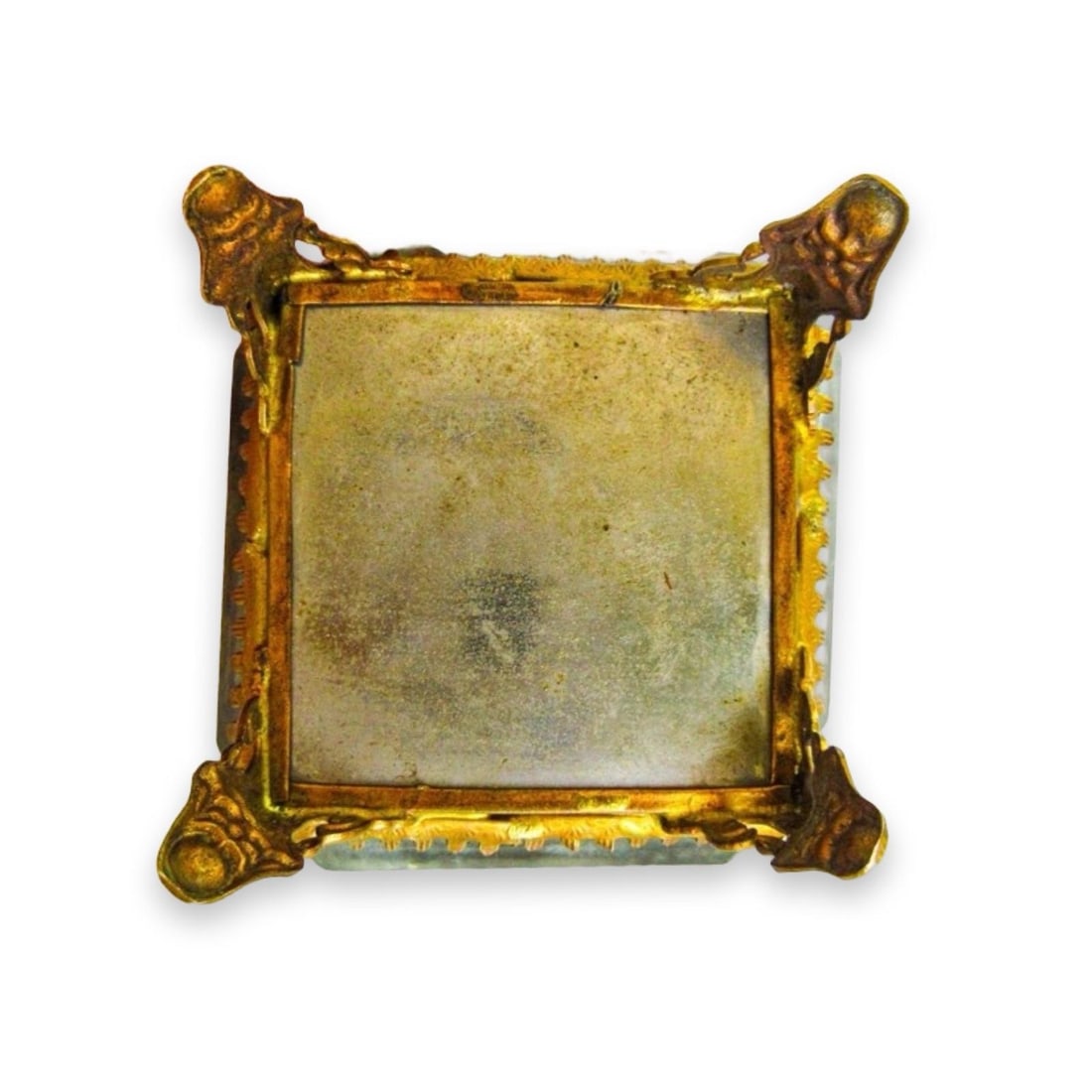 1900 Antique Paris Exposition Ormolu, Beveled Glass Souvenir Jewelry Box, Belle Époque French - 4