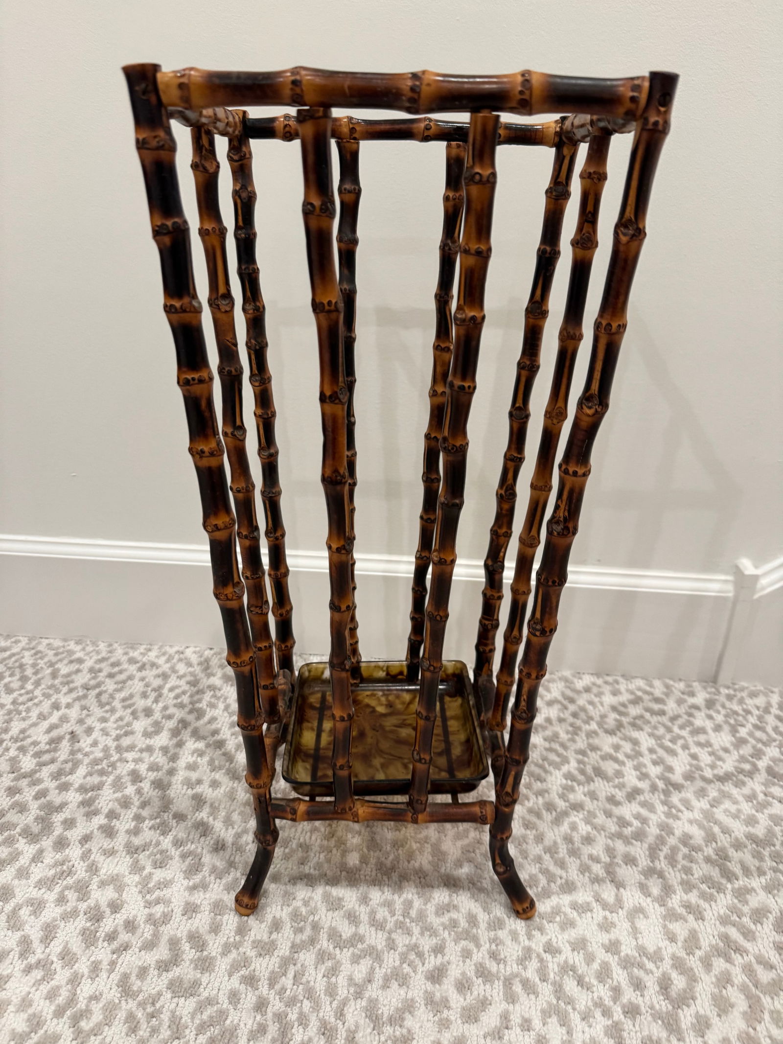 Burnt Bamboo Umbrella Stand, English - 4