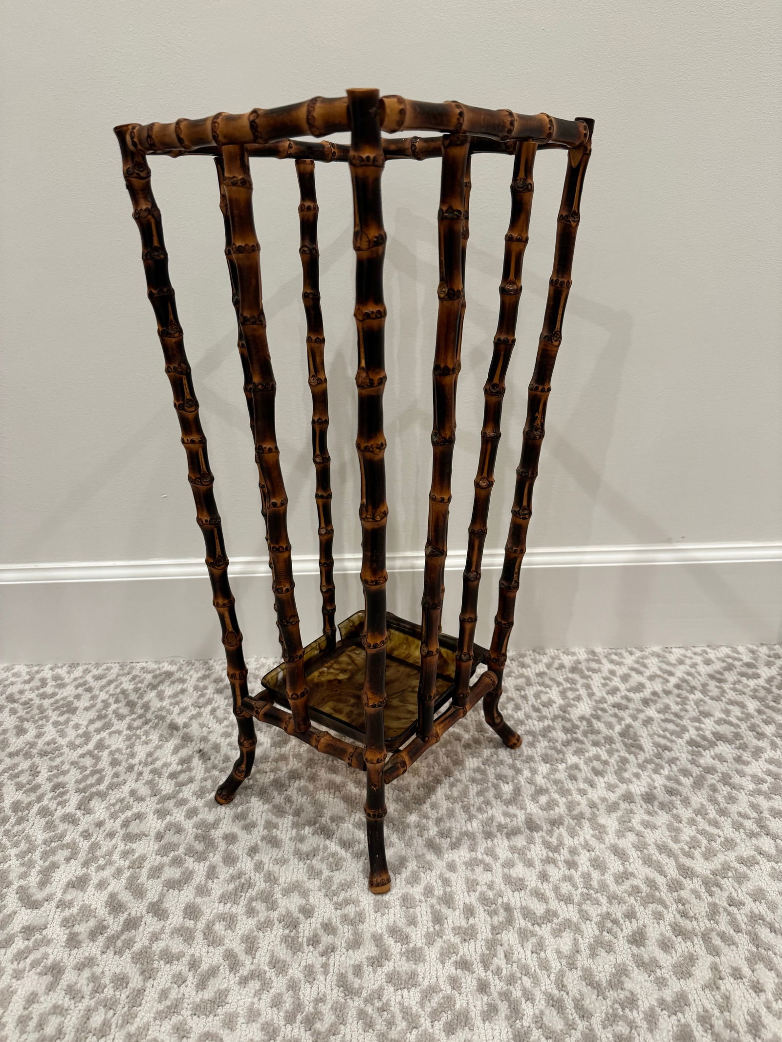 Burnt Bamboo Umbrella Stand, English - 8
