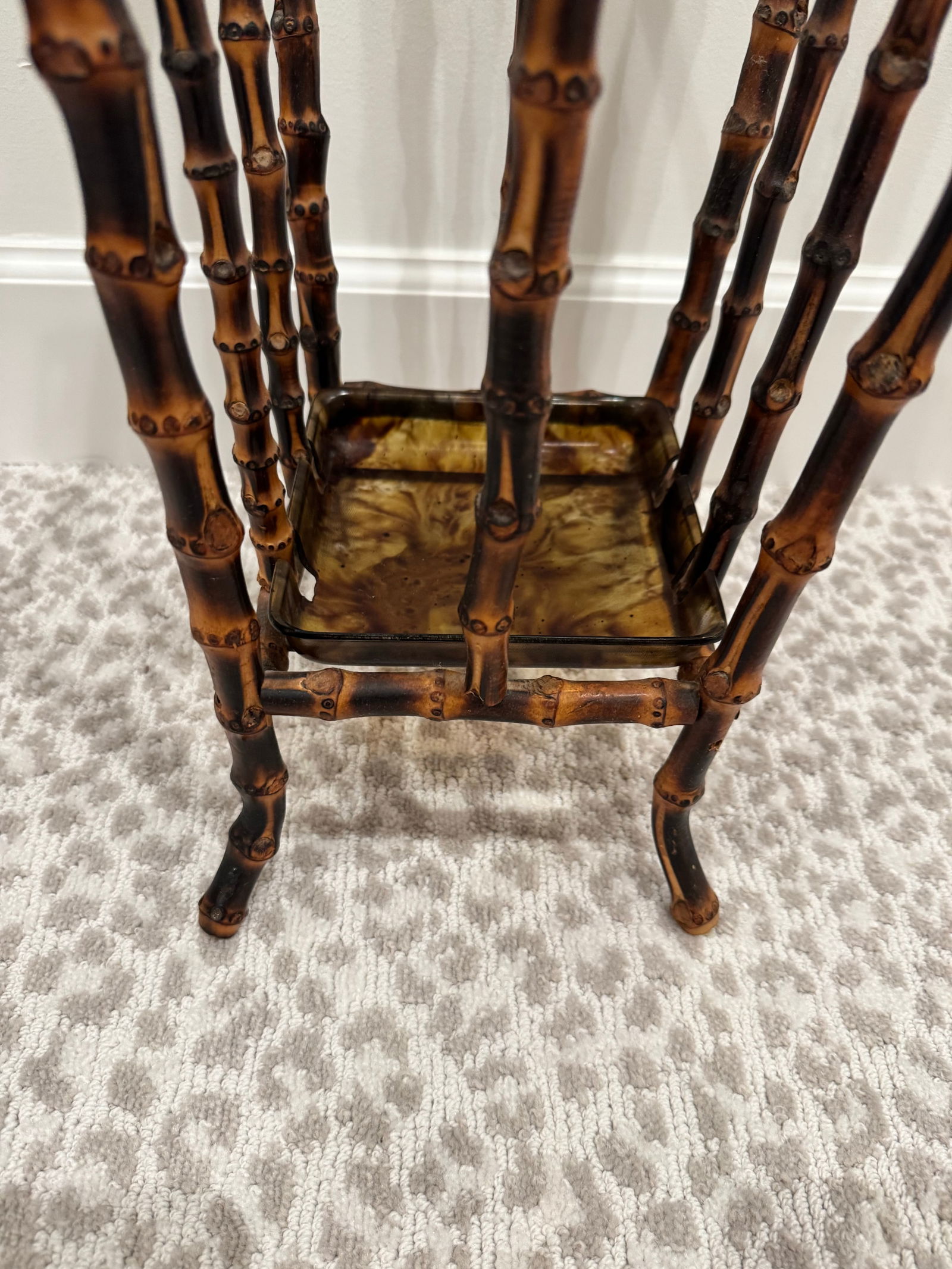 Burnt Bamboo Umbrella Stand, English - 9