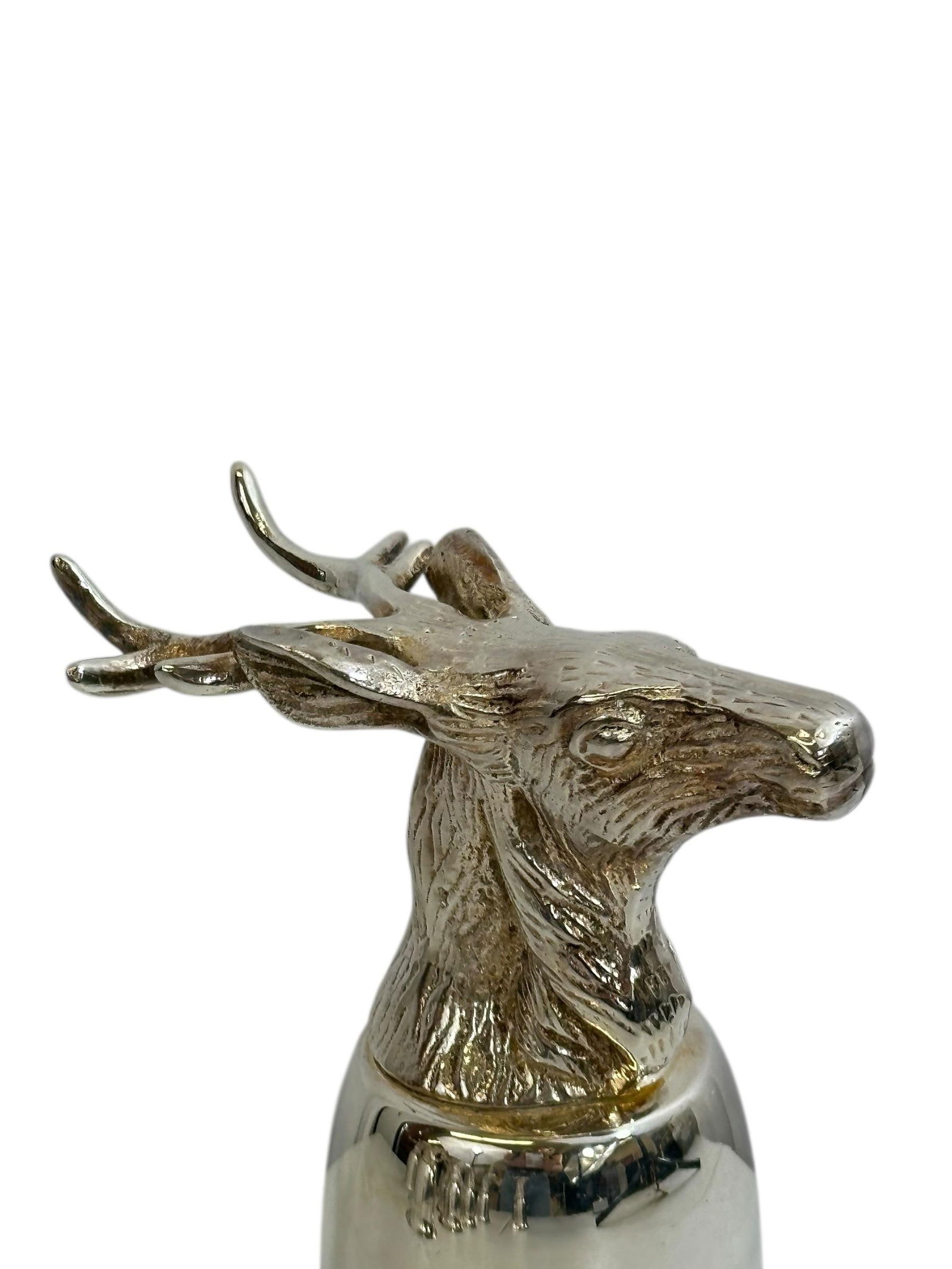 Mid 20th Century Set of 10 Silver Plate Elk Stirrup Cups - 6