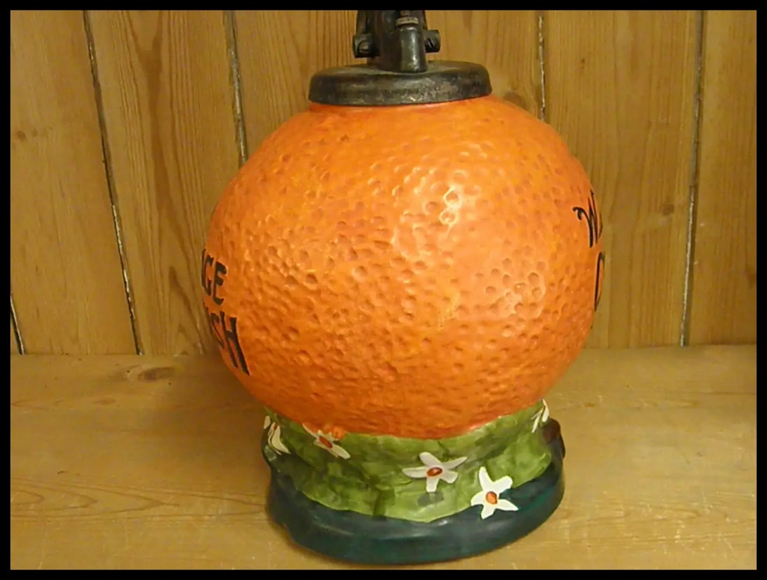 Hard to Find 1910-20s WardÂ’s Orange Crush Syrup Dispenser - 12