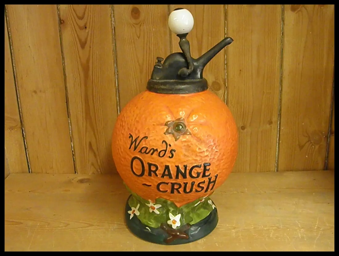 Hard to Find 1910-20s WardÂ’s Orange Crush Syrup Dispenser - 2