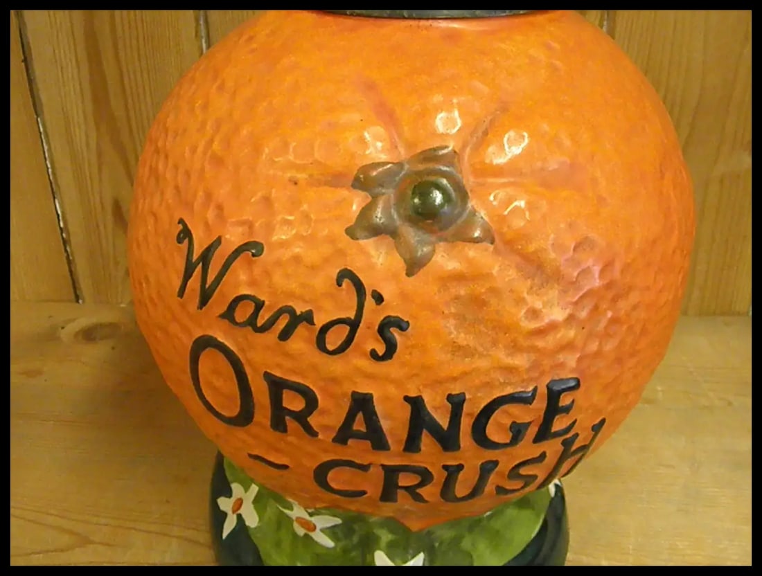 Hard to Find 1910-20s WardÂ’s Orange Crush Syrup Dispenser - 4