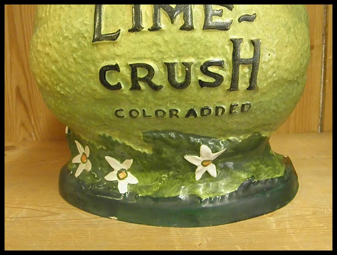Rare 1910-20s WardÂ’s Lime Crush Syrup Dispenser - 10