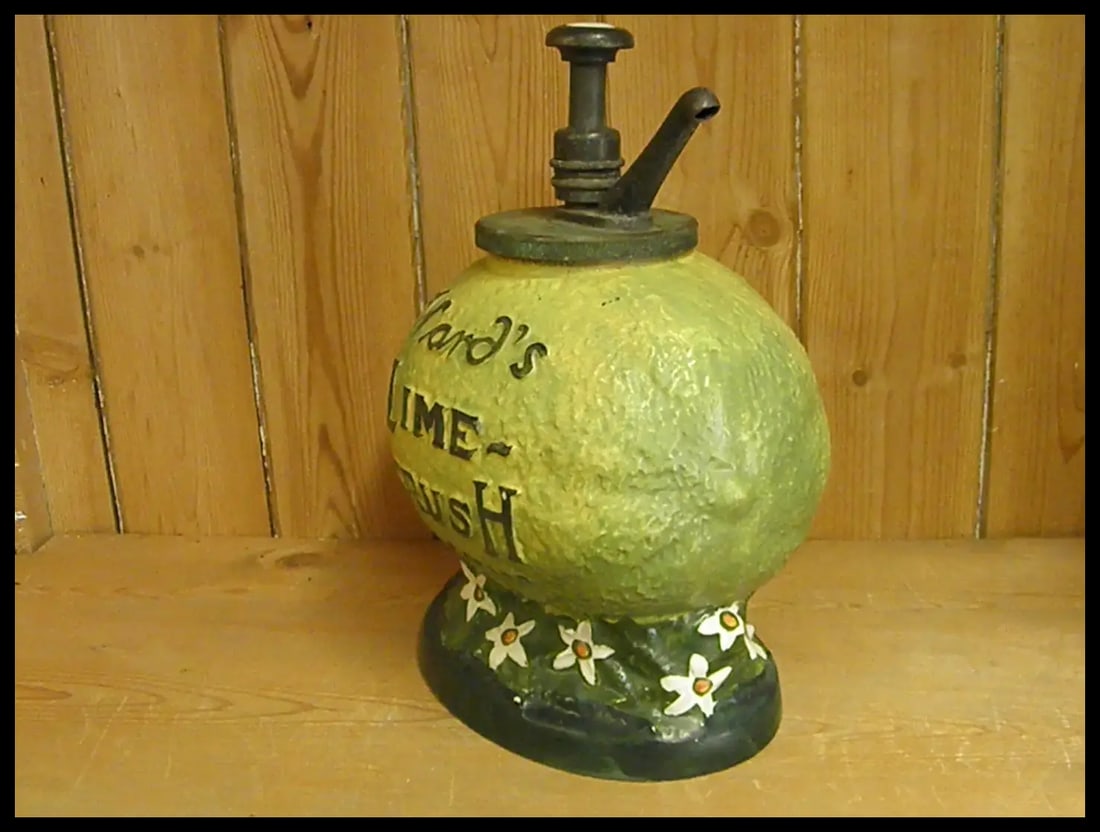 Rare 1910-20s WardÂ’s Lime Crush Syrup Dispenser - 13