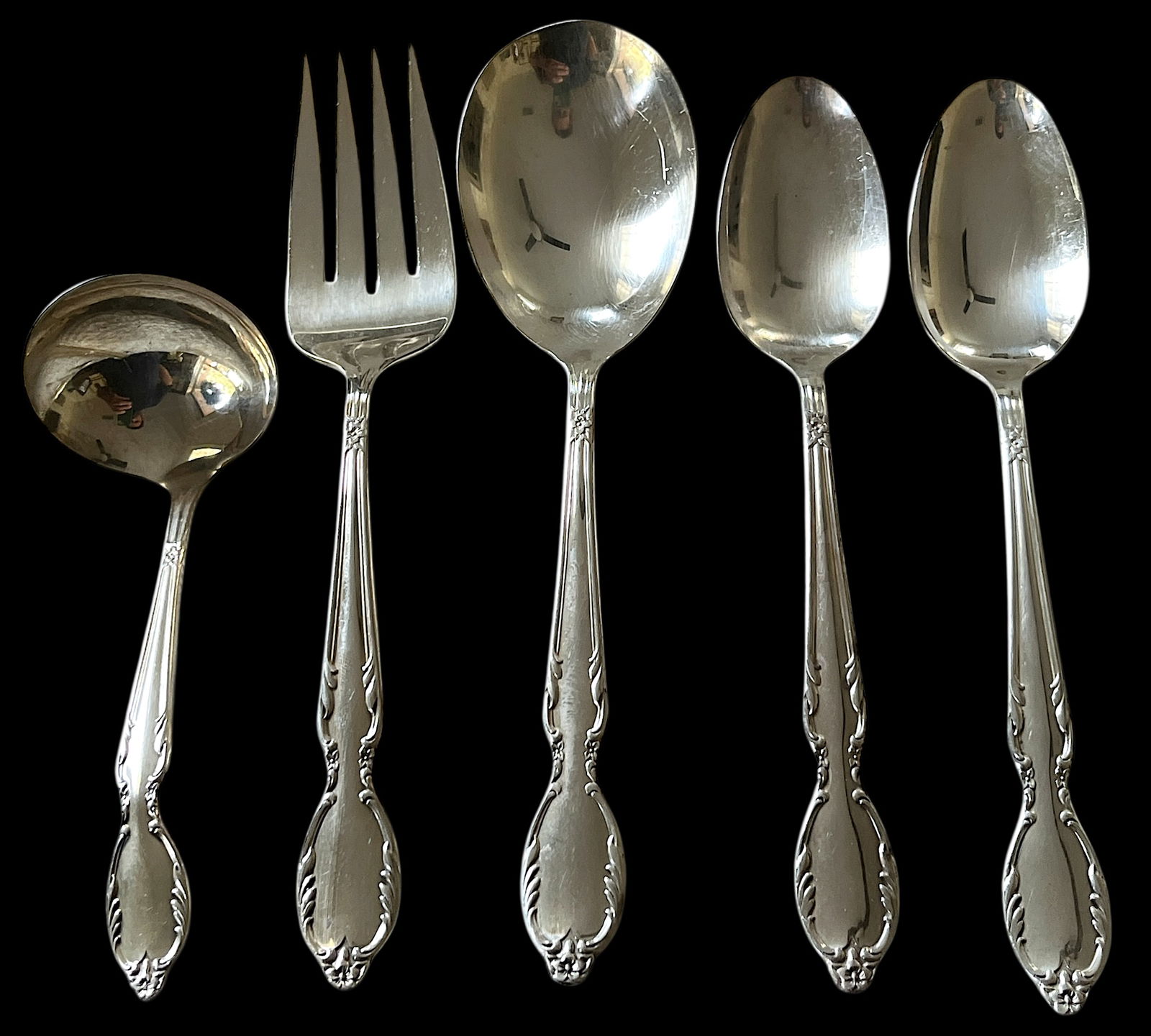 Vintage Rogers "Royal Manor" Silver Plate Flatware Service for 10 to 12 "” 62 Pieces - 2