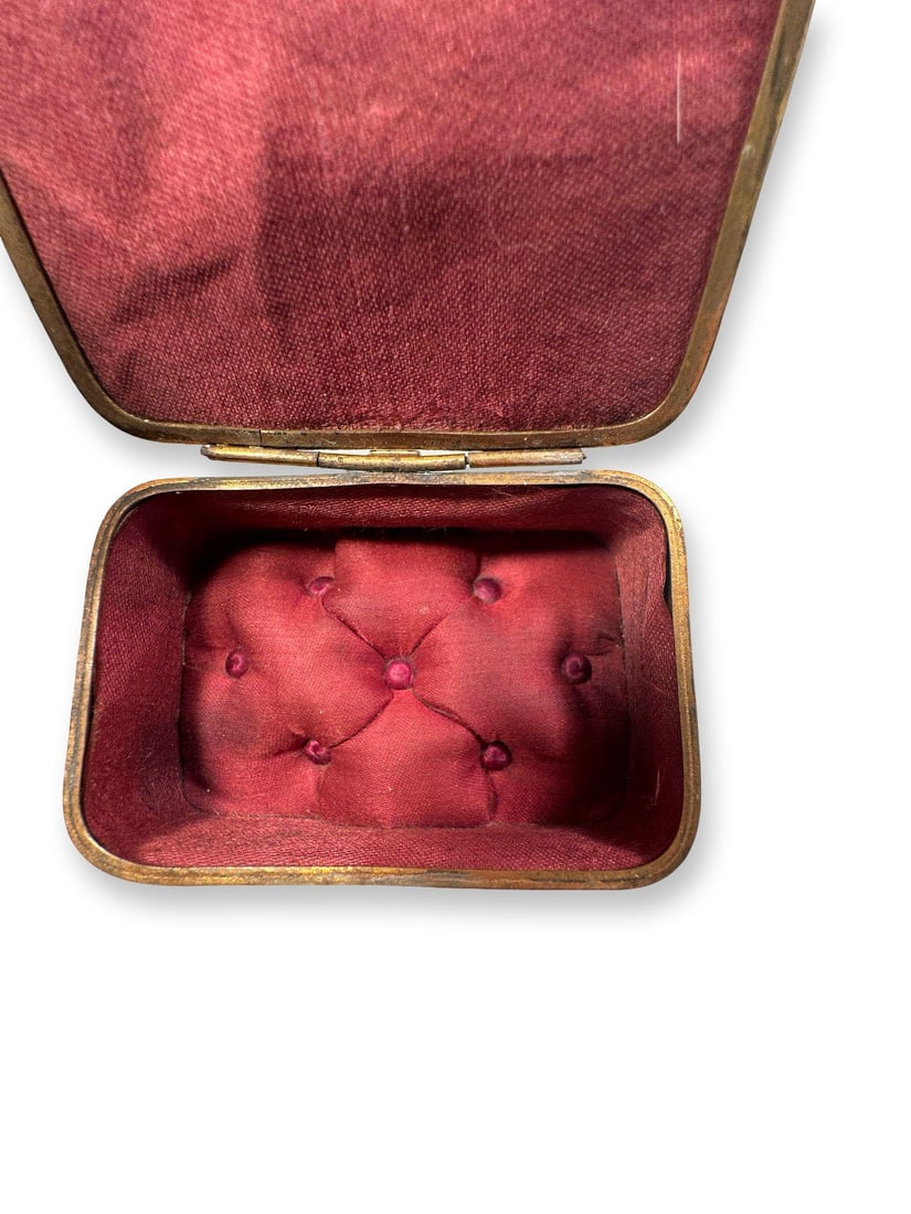 Antique Paris Trocadéro Palace Souvenir Jewelry Box, Gilt Brass & Beveled Glass, C. 1890– - 11