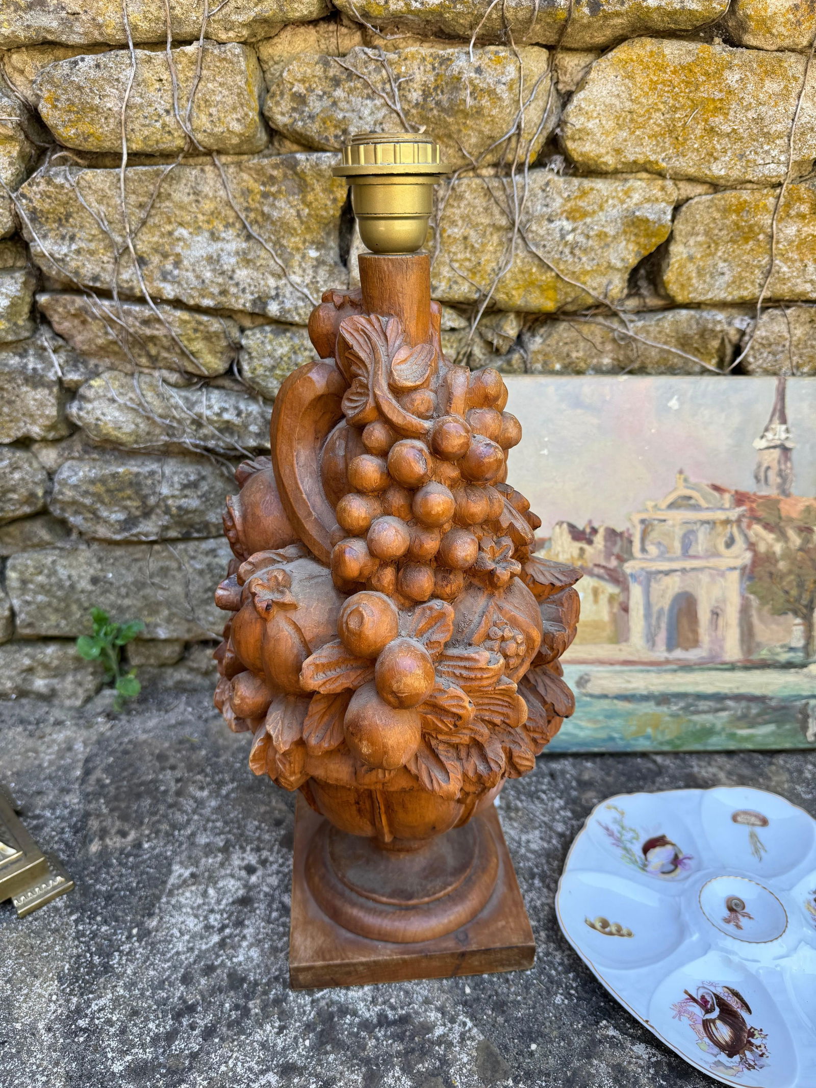 Carved French Lamp - 2