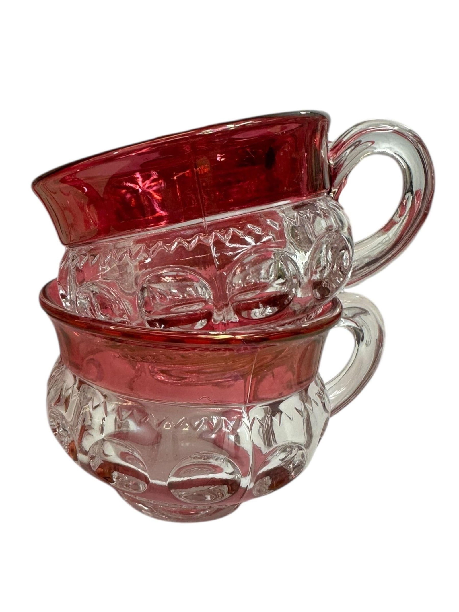 Vintage Tiffin Kings Crown Thumbprint Tea Set for 10 With Extras - 44 Pieces - 14