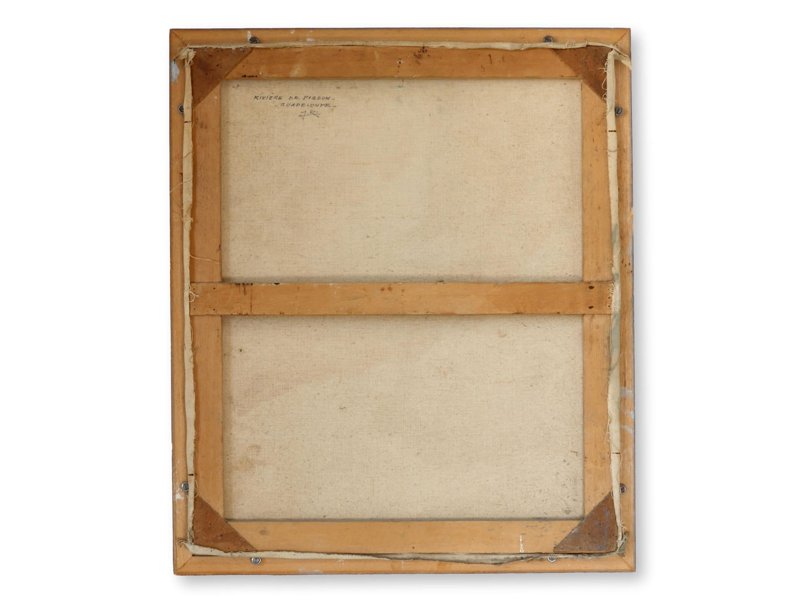 1963 French Painting of Rivière De Pigeon in Guadeloupe - 3