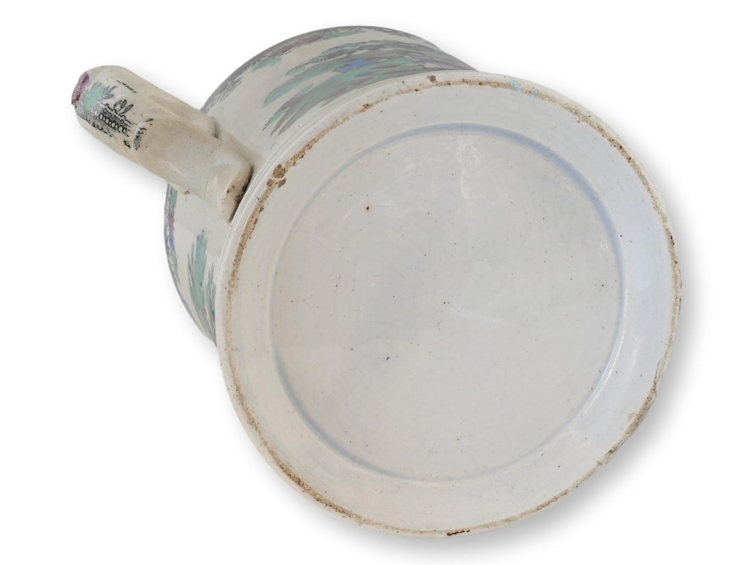 1840s English Staffordshire Transferware Frog Mug - 4