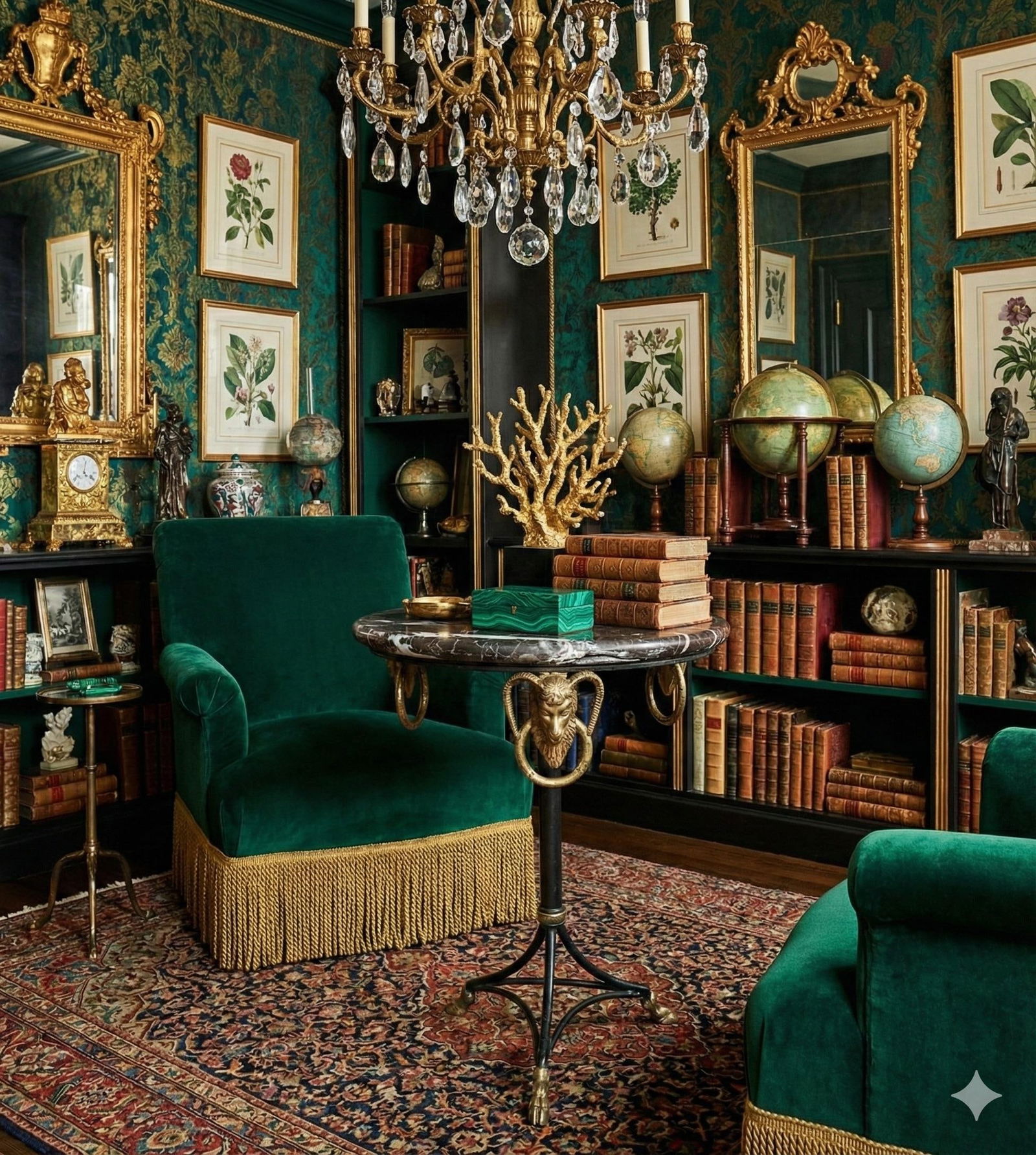 Vintage Neoclassical Marble Top Ram's Head Tripod Table by Turtle and Crane - Hollywood Regency Styl - 2