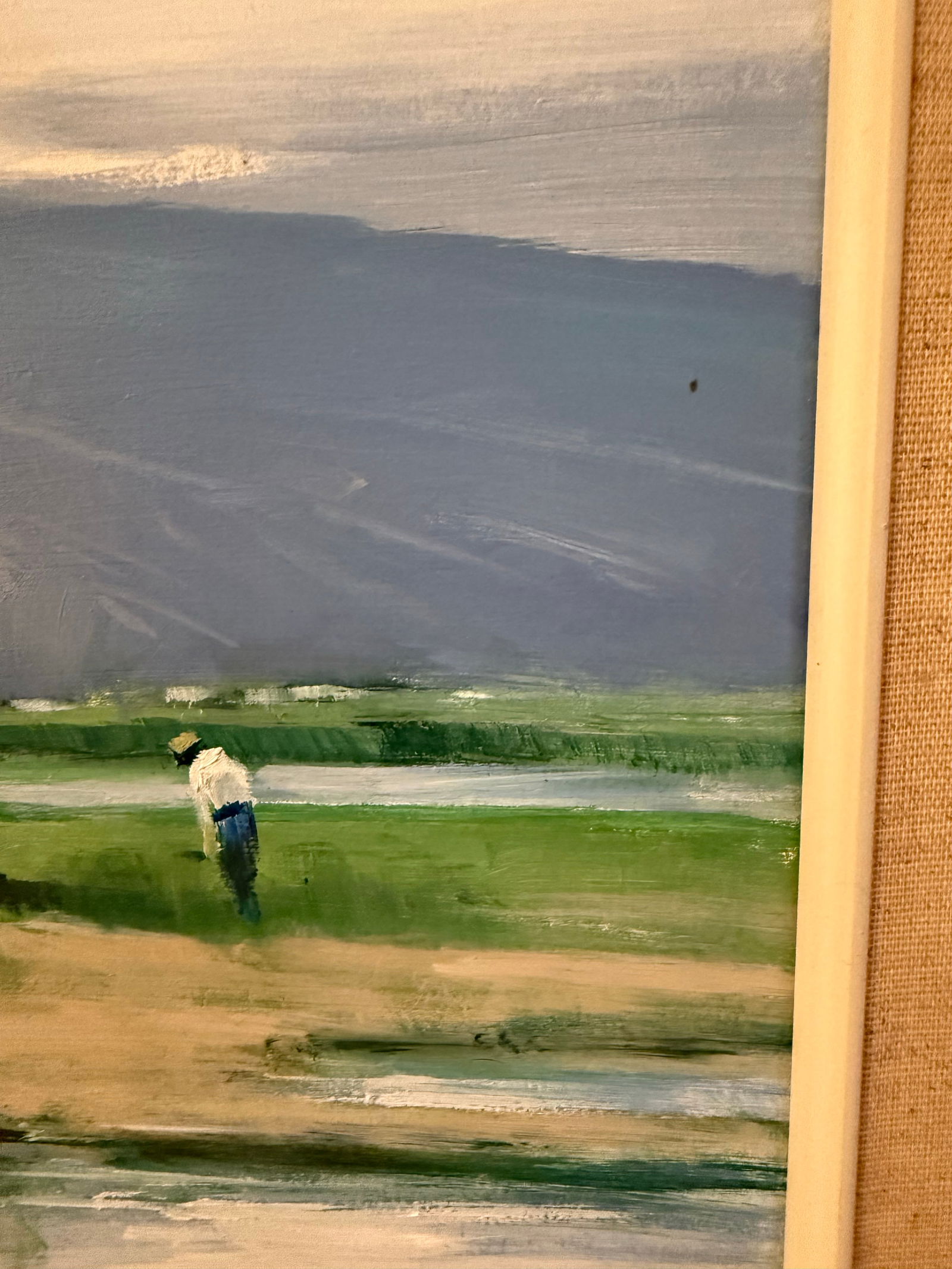 Mid 20th Century Miguel Renom De Garate Oil Landscape in Carved Gilt Frame - 7