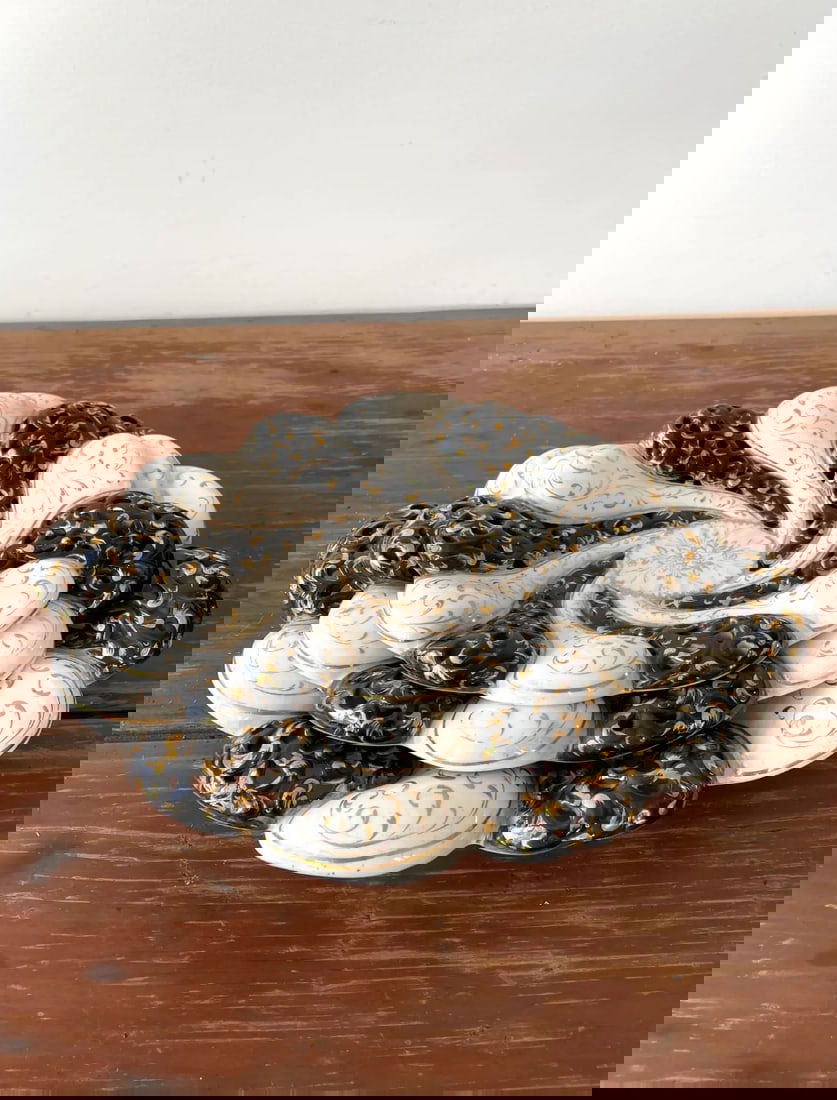 Vintage Mid-Century Italian Ceramic Decorative Bowls With 22 Karat Gold Detail - Set of 3 - 8