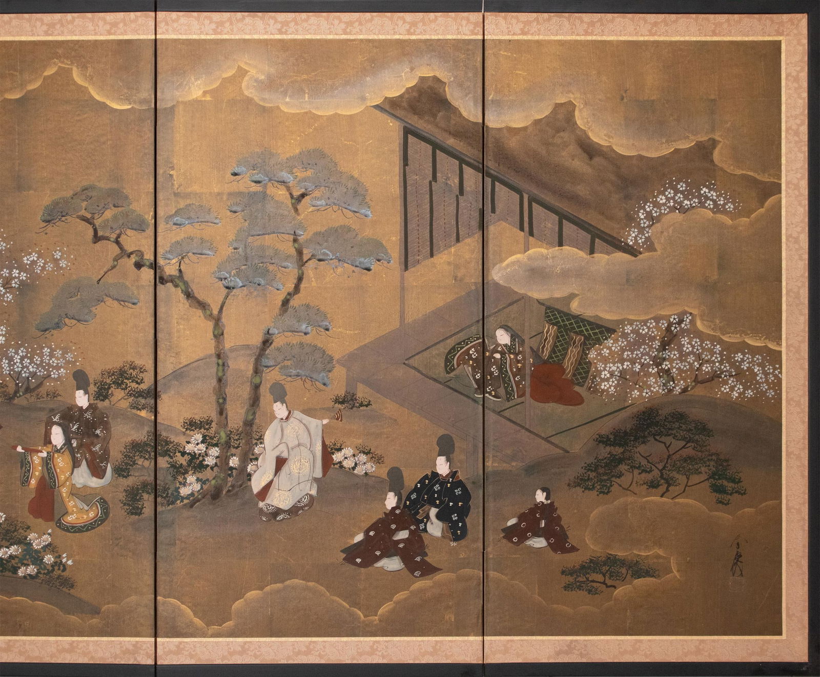 1970s ShÅwa Era Japanese Byobu Screen "The Tale of Genji" - 3