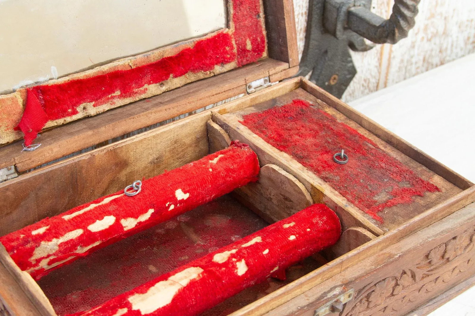Antique Anglo Indian Carved Jewelry Box - 6