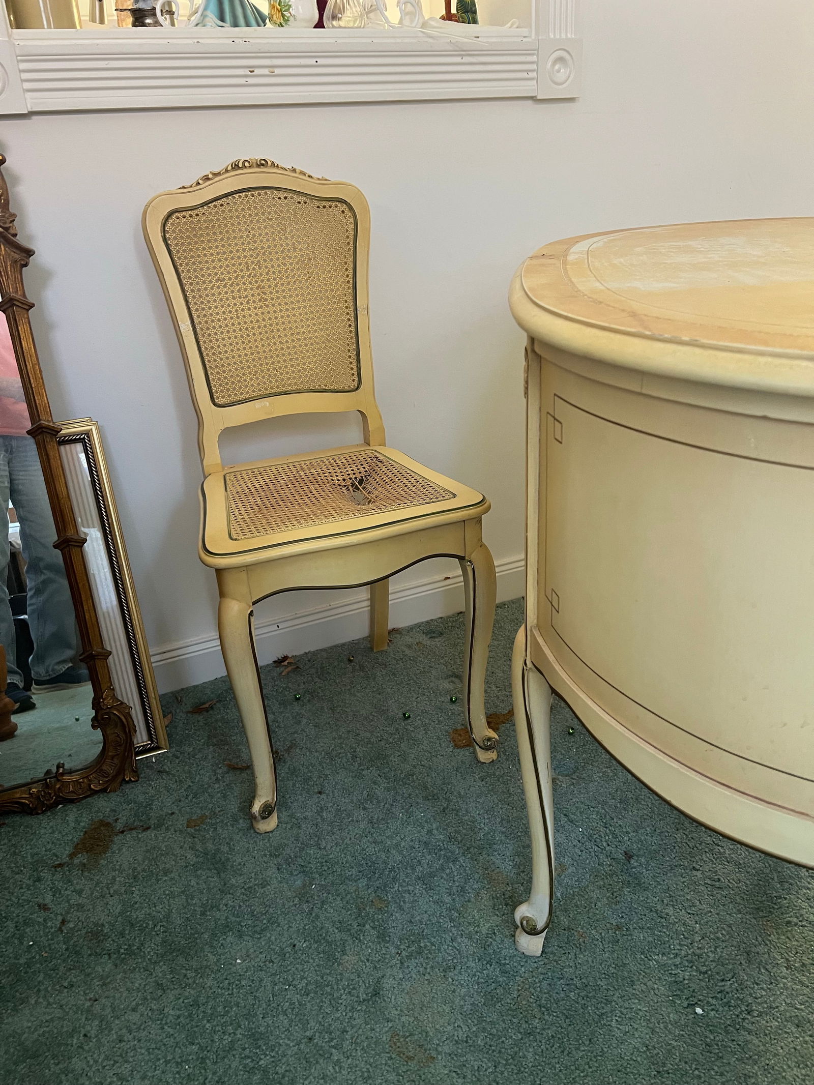 Antique French Louis XVI Style Kidney Shaped Vanity or Writing Desk - 8