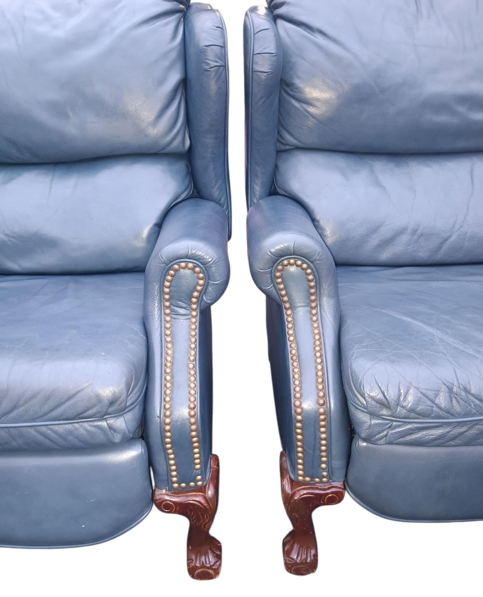 Experience the Comfort & Design With a Pair of the Cleveland Chair Ball & Claw Leather Recliners - 4