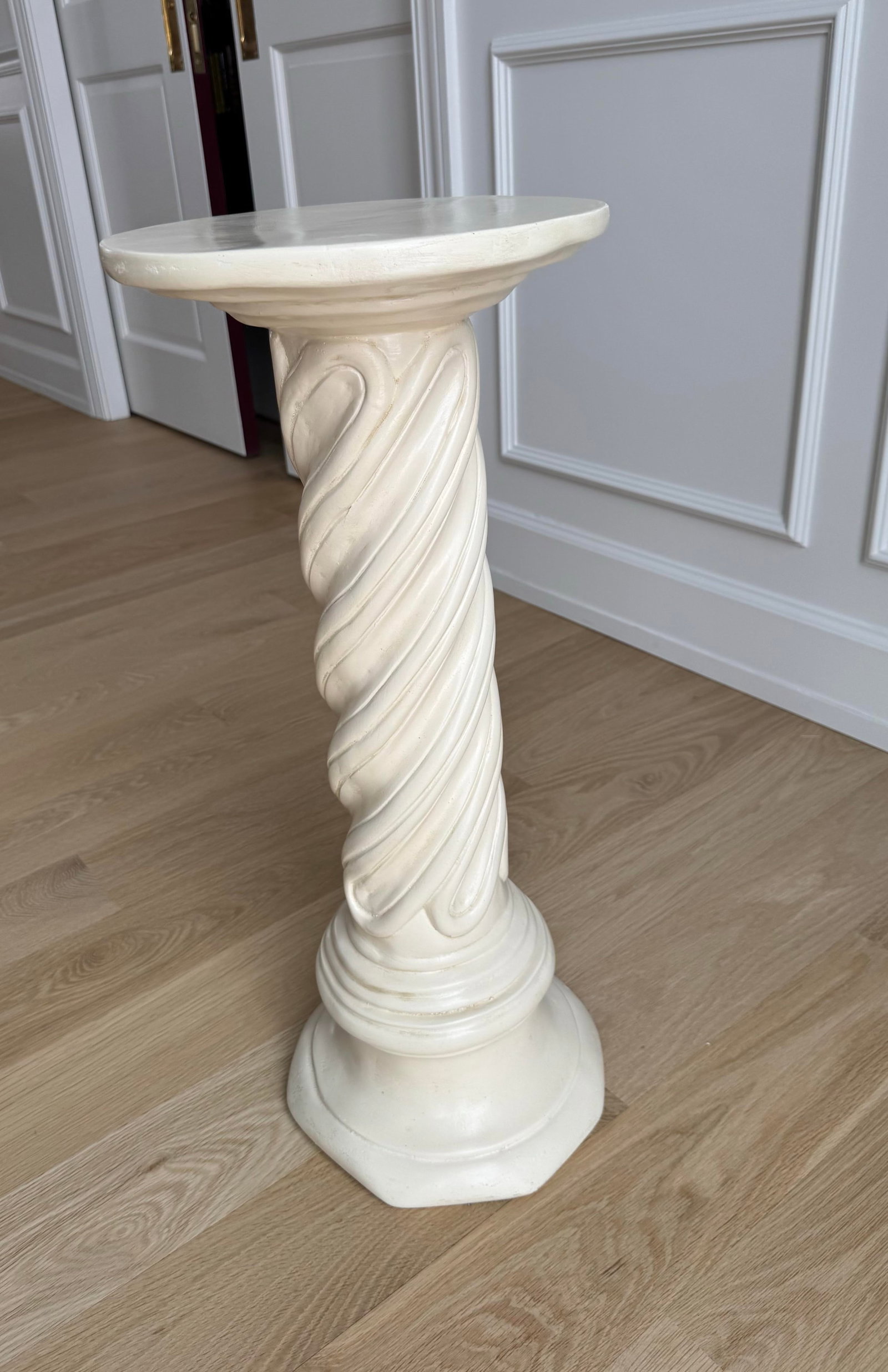 1962 Magidson Neoclassical Twisted Plaster or Chalkware Pedestal Column, Signed and Dated - 6