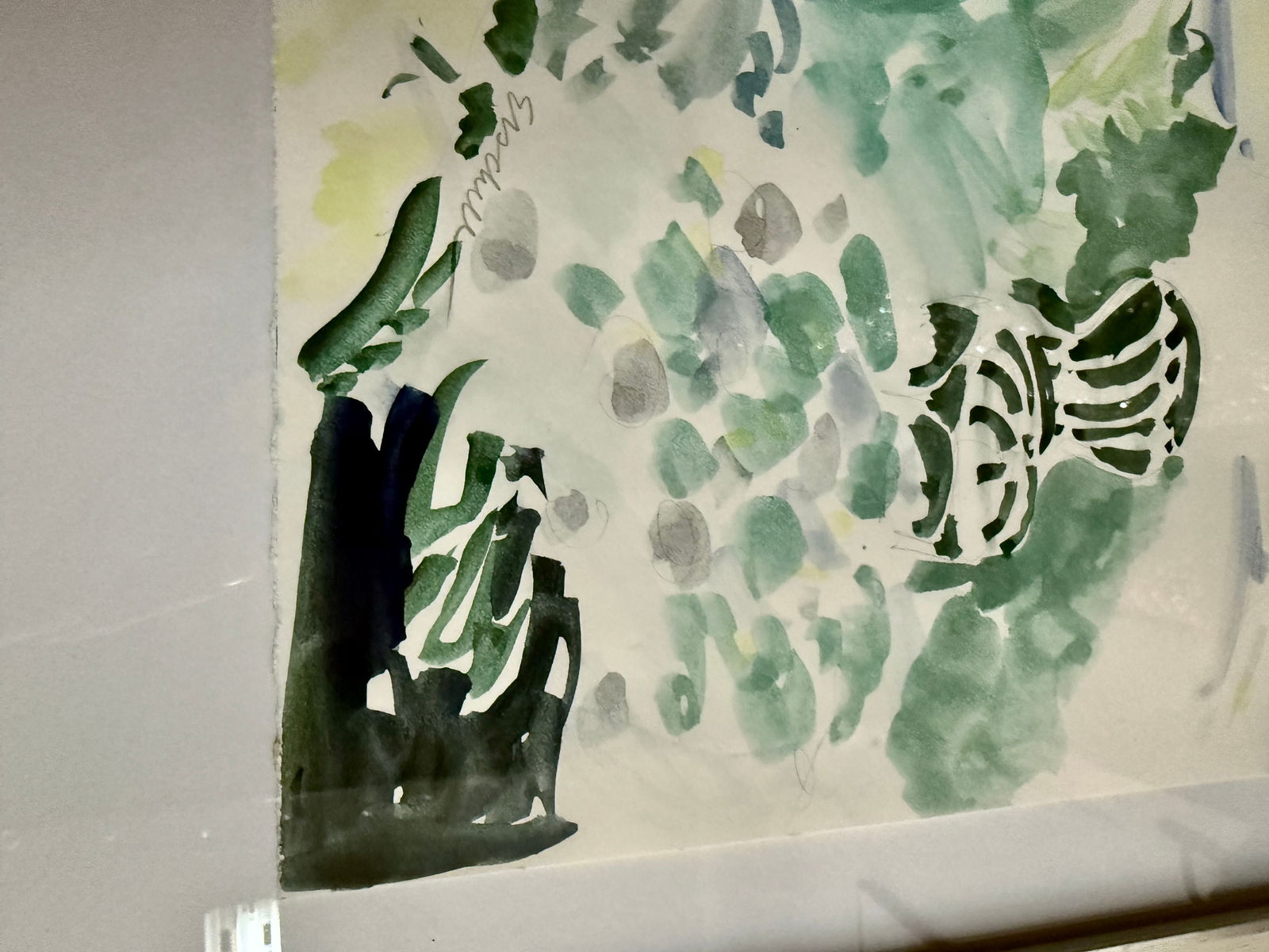 Afternoon Tea, by Acclaimed Beverly Erschell Original Water Color Piece Garden Scene - 2