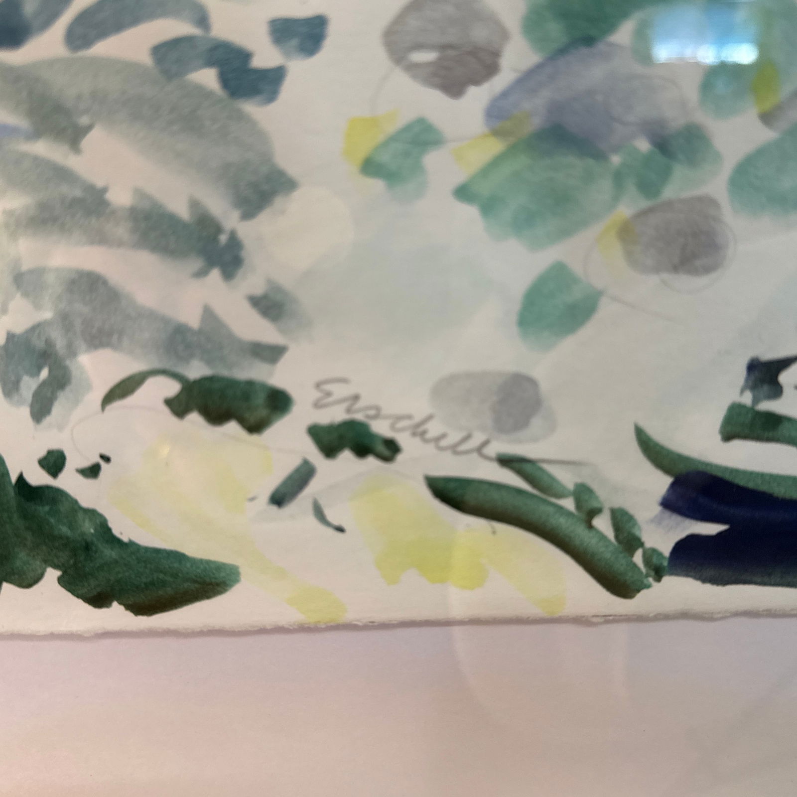 Afternoon Tea, by Acclaimed Beverly Erschell Original Water Color Piece Garden Scene - 7