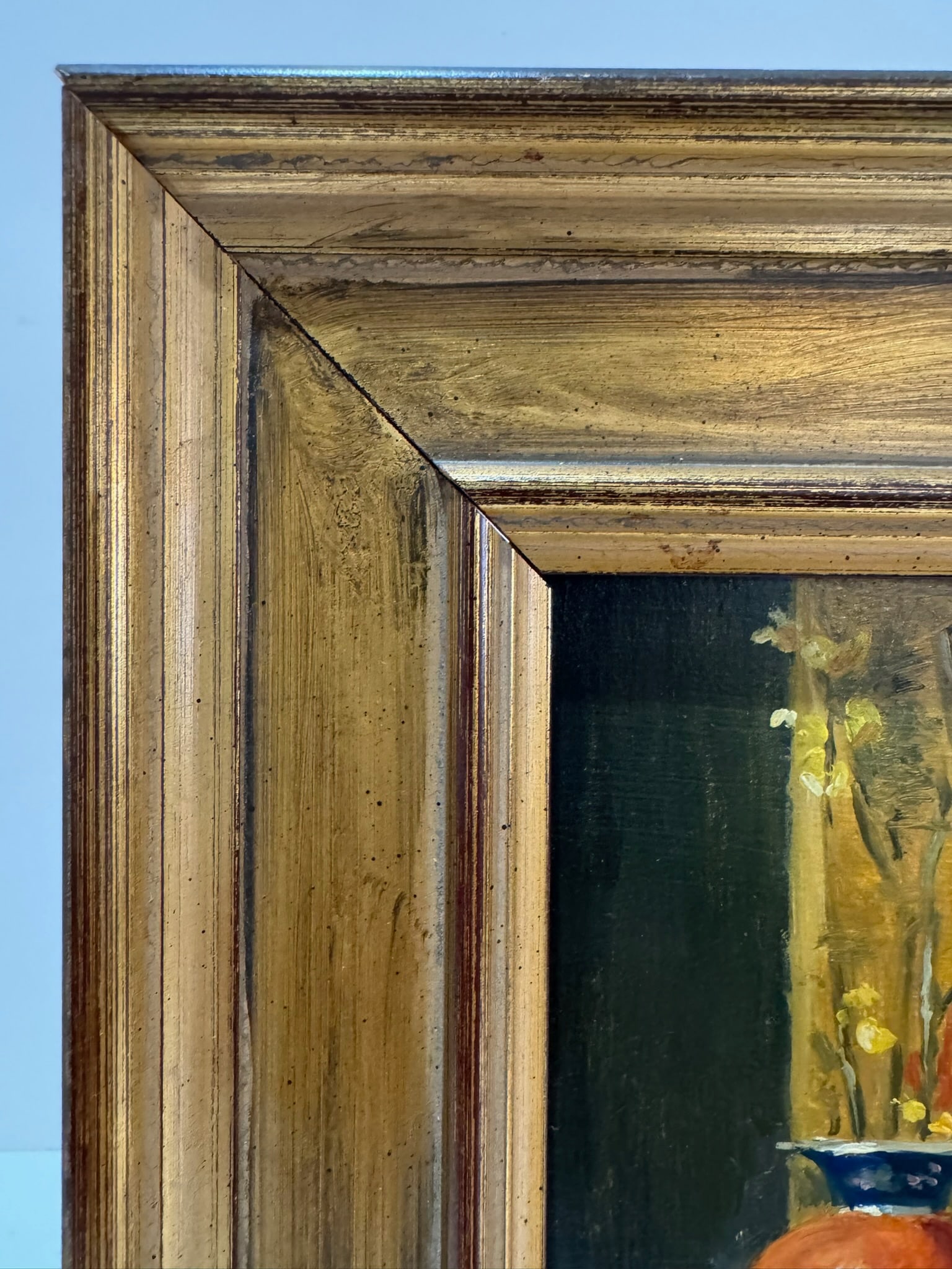 Mid 20th Century Still Life Oil Painting Fruit Vase Gilt Frame Signed K Hepburn - 3