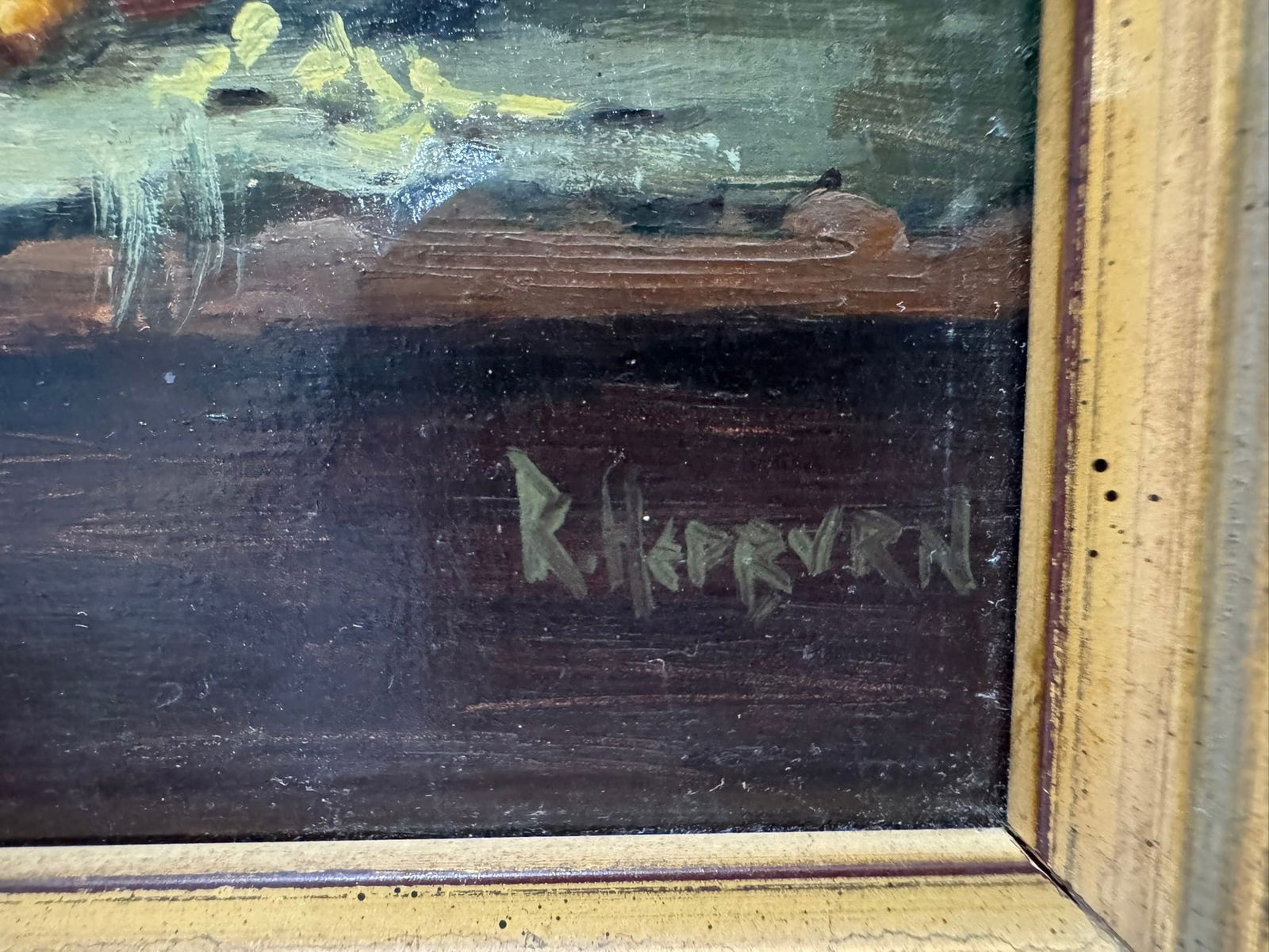 Mid 20th Century Still Life Oil Painting Fruit Vase Gilt Frame Signed K Hepburn - 4