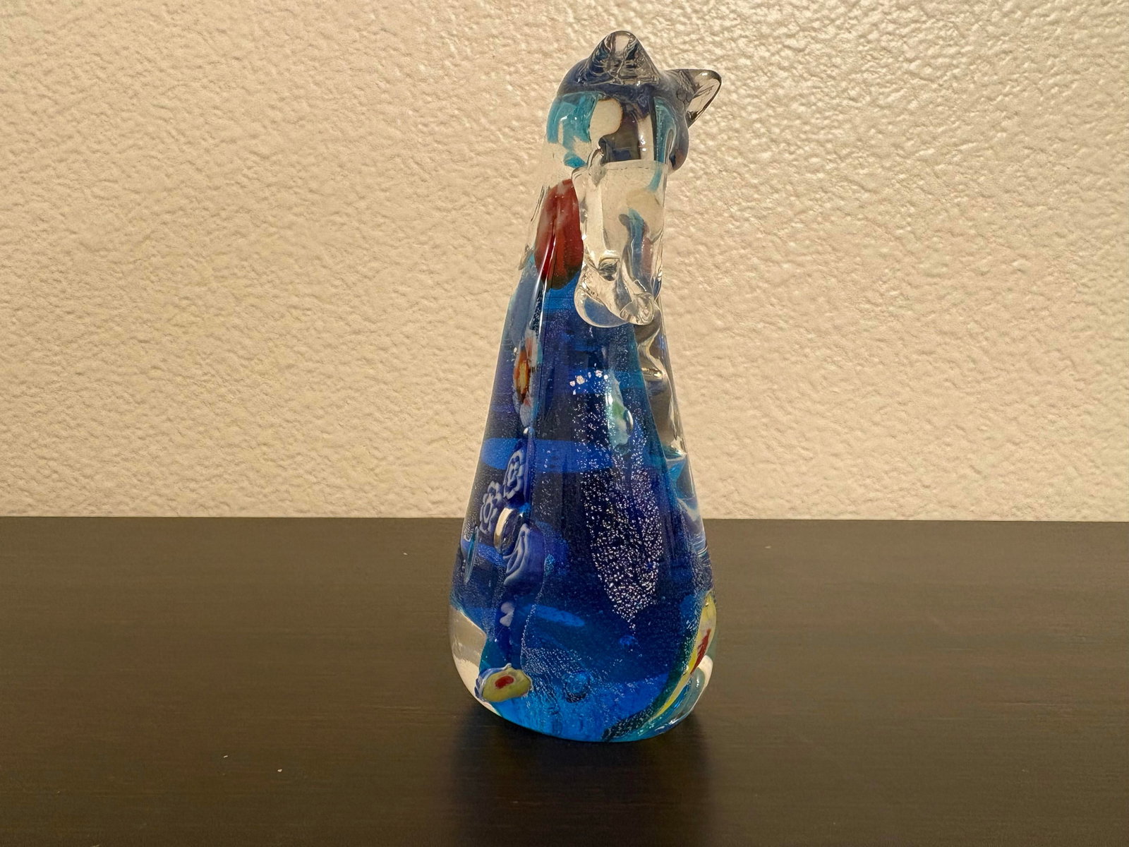 Murano Millefiori Hand Blown Glass Vintage Seahorse Sculpture - 4