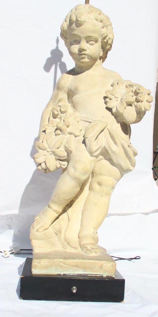 Allegorical Seasons Figural Sculpture Table Lamps - A Pair of 2 - 3