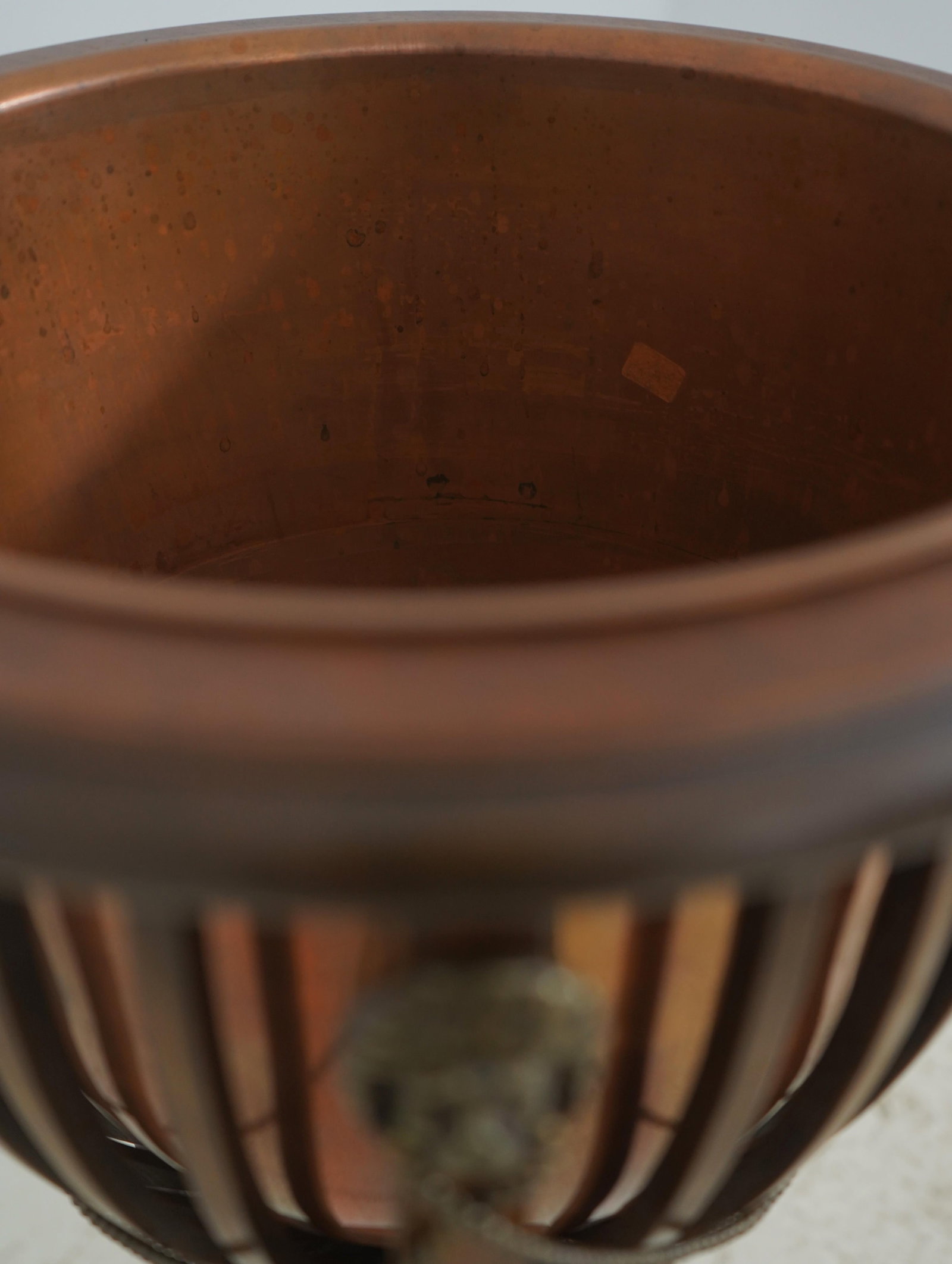 Adams Style Inlaid Mahogany Planter W. Copper Bucket - 10