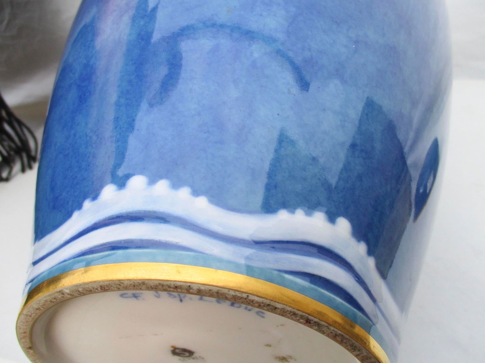 Art Deco Sevres Porcelain Large GingerJar Signed by Artist Leduc 1920s - 6