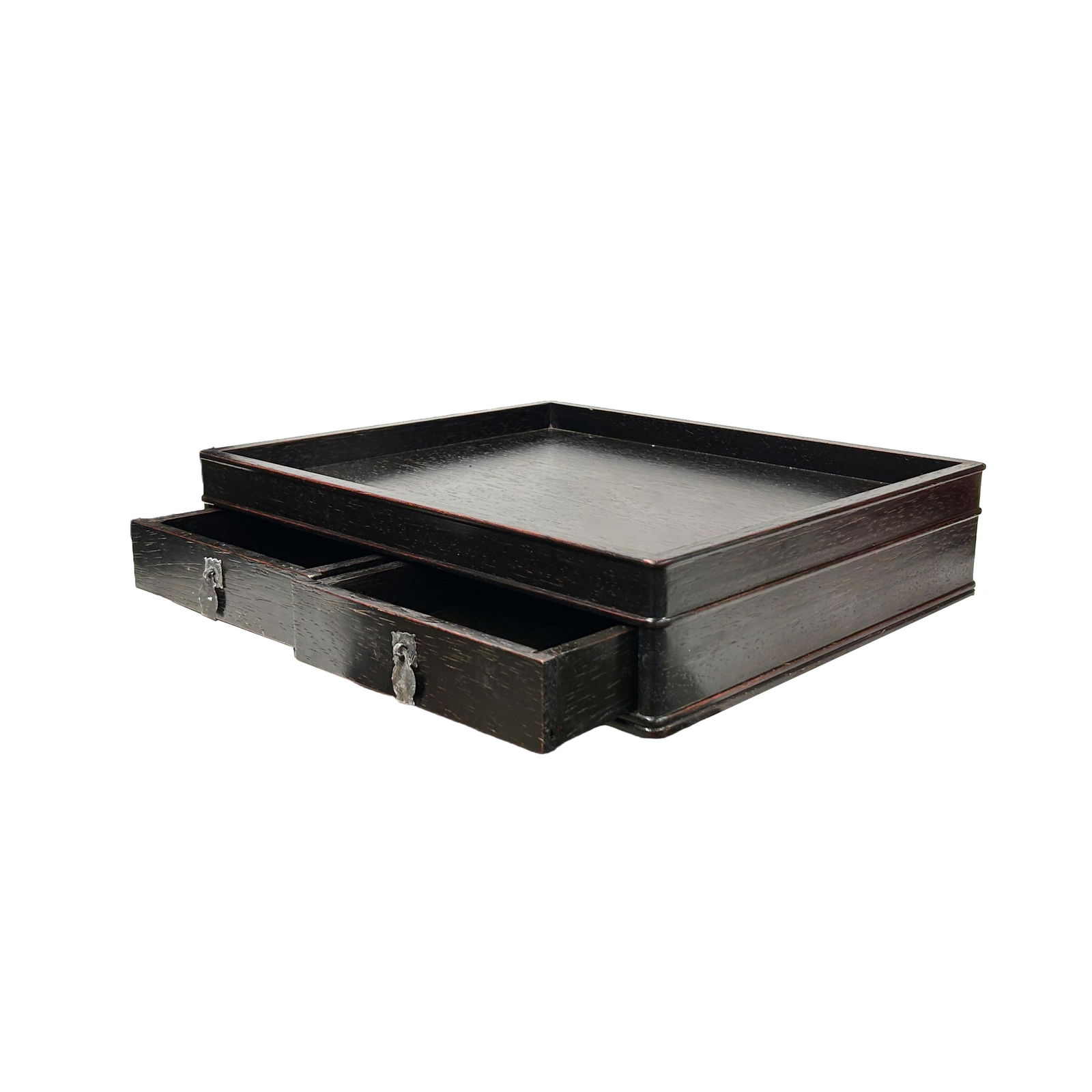 Oriental Small Drawers Dark Brown Rectangular Accent Treasure Chest Box - 4