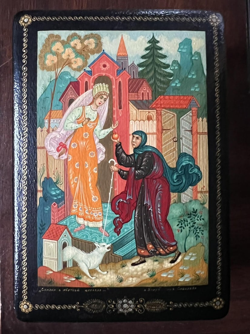 Lacquered Box Snow-White Fairy Tale, Signed - 7