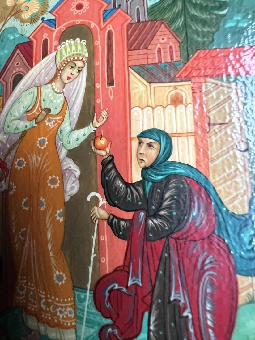 Lacquered Box Snow-White Fairy Tale, Signed - 9